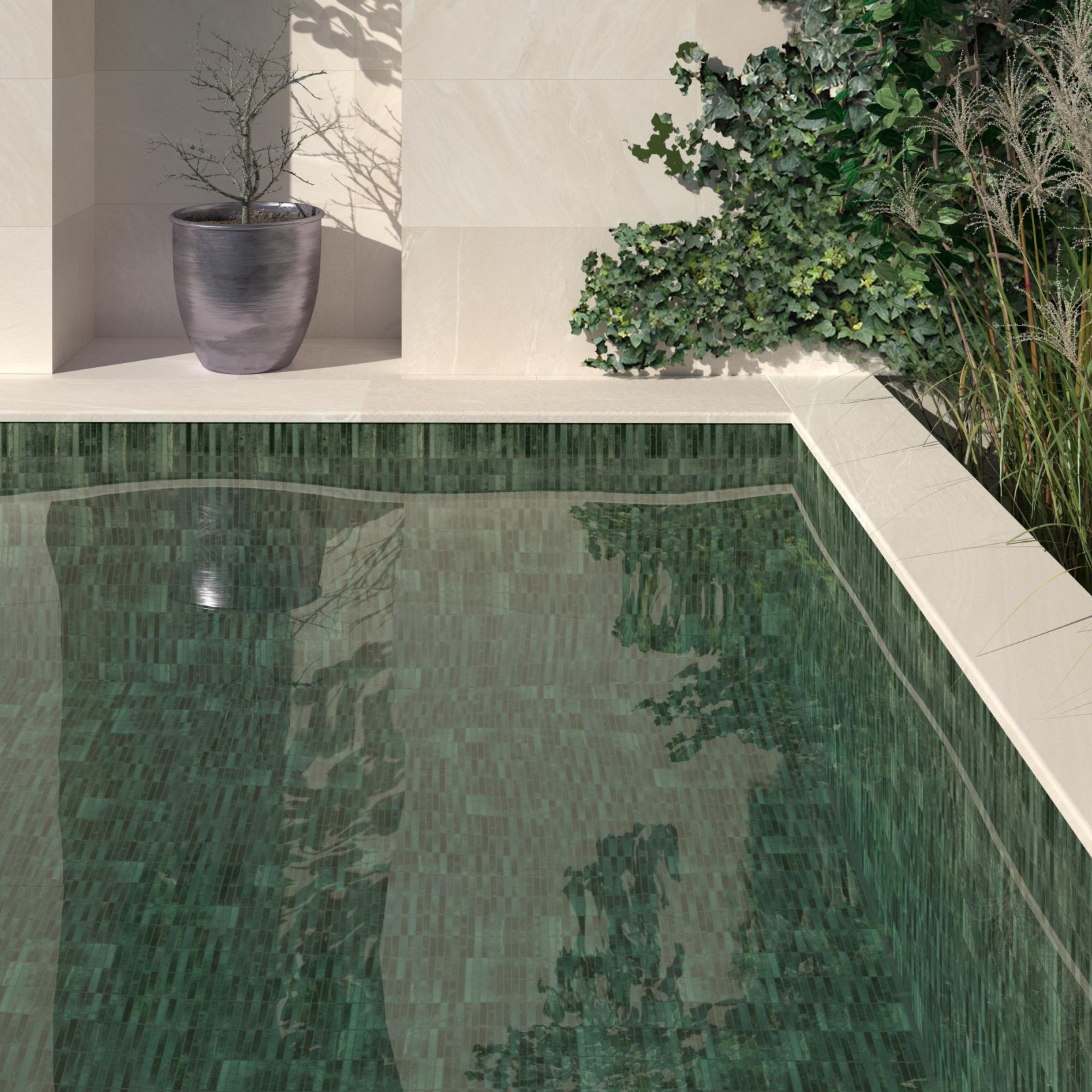 DUNE CERAMICA KIT-KAT GRASS GLOSS 115X231MM MOSAIC TILE (PER BOX)