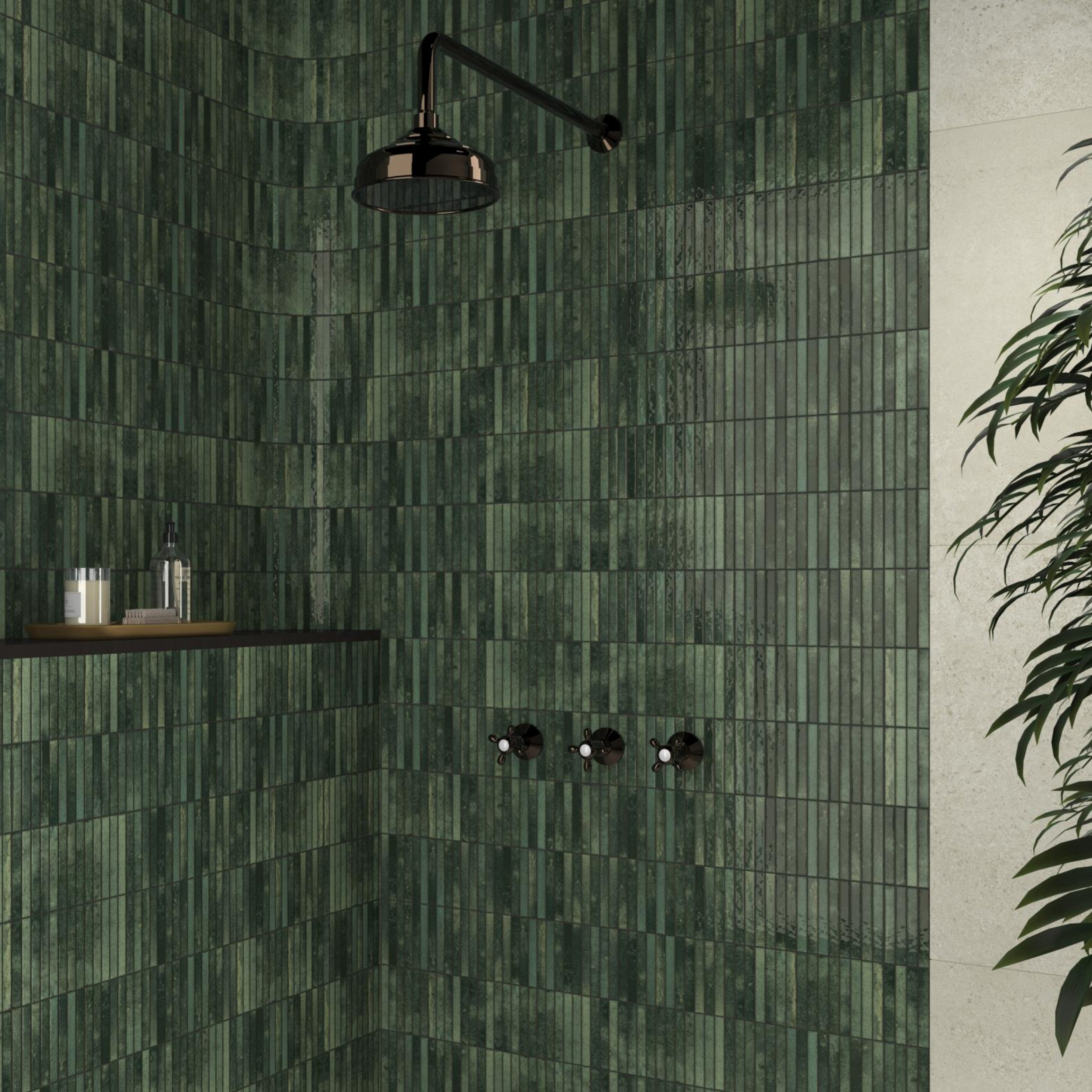 DUNE CERAMICA KIT-KAT GRASS GLOSS 115X231MM MOSAIC TILE (PER BOX)