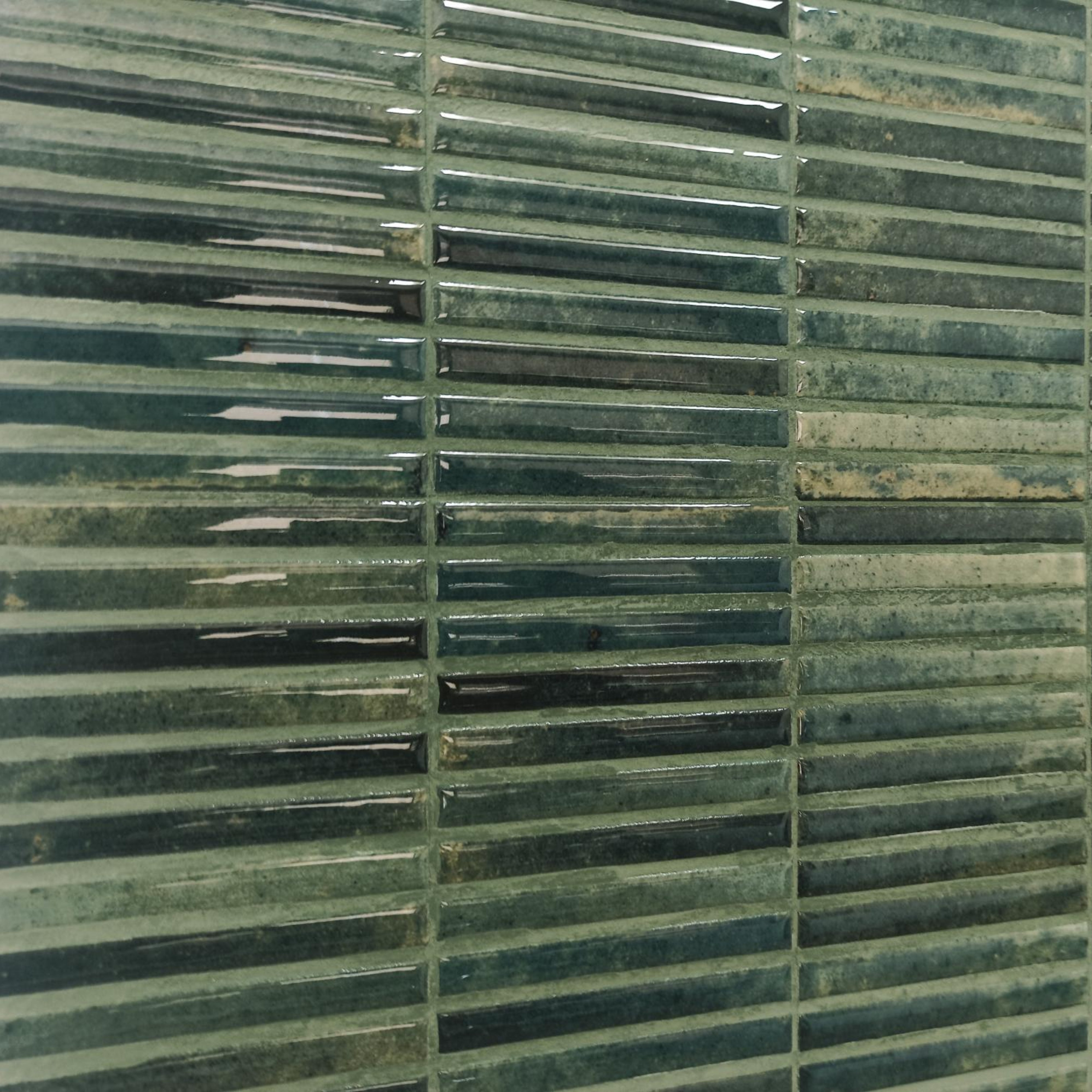 DUNE CERAMICA KIT-KAT GRASS GLOSS 115X231MM MOSAIC TILE (PER BOX)