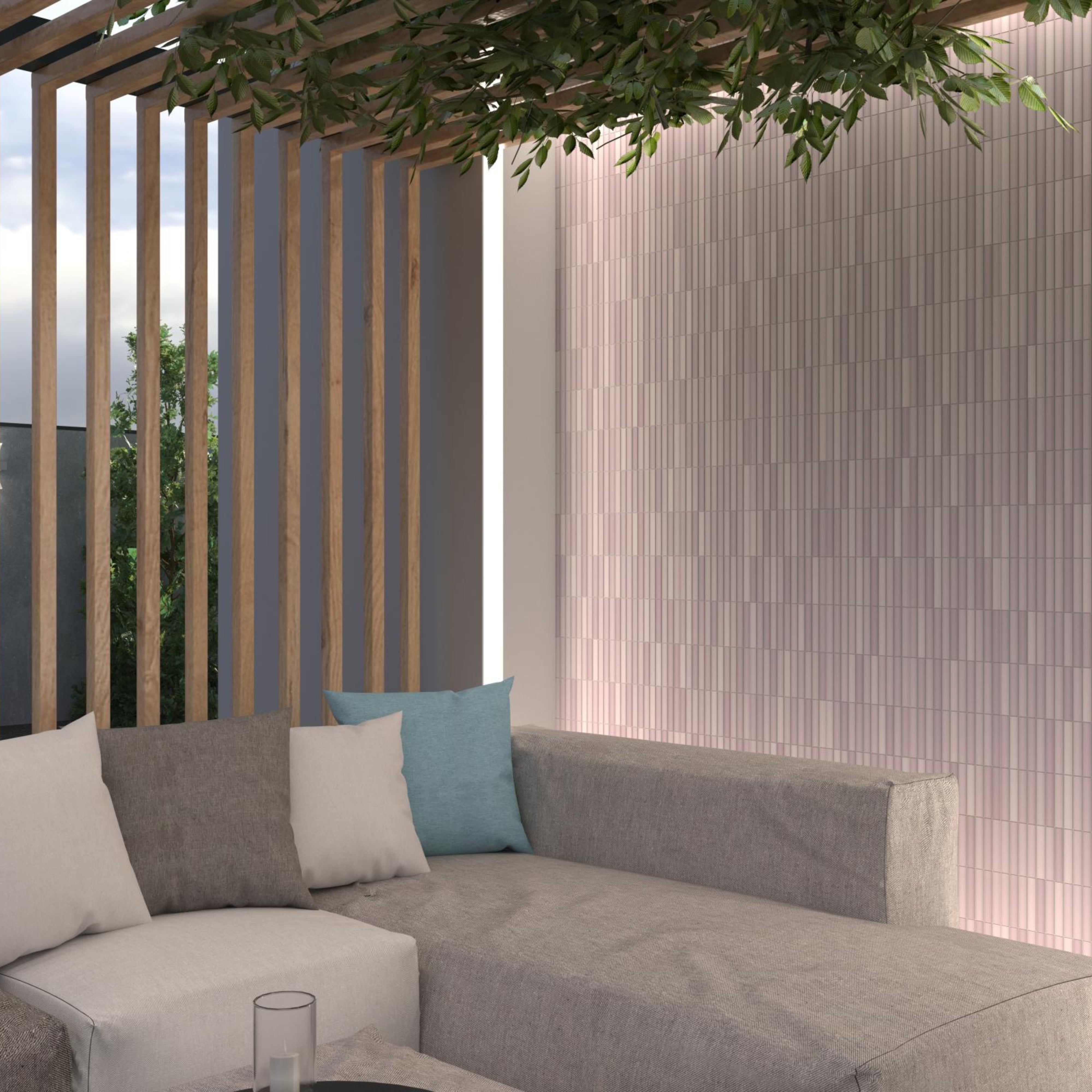 DUNE CERAMICA KIT-KAT LILAC MATTE 115X231MM MOSAIC TILE (PER BOX)