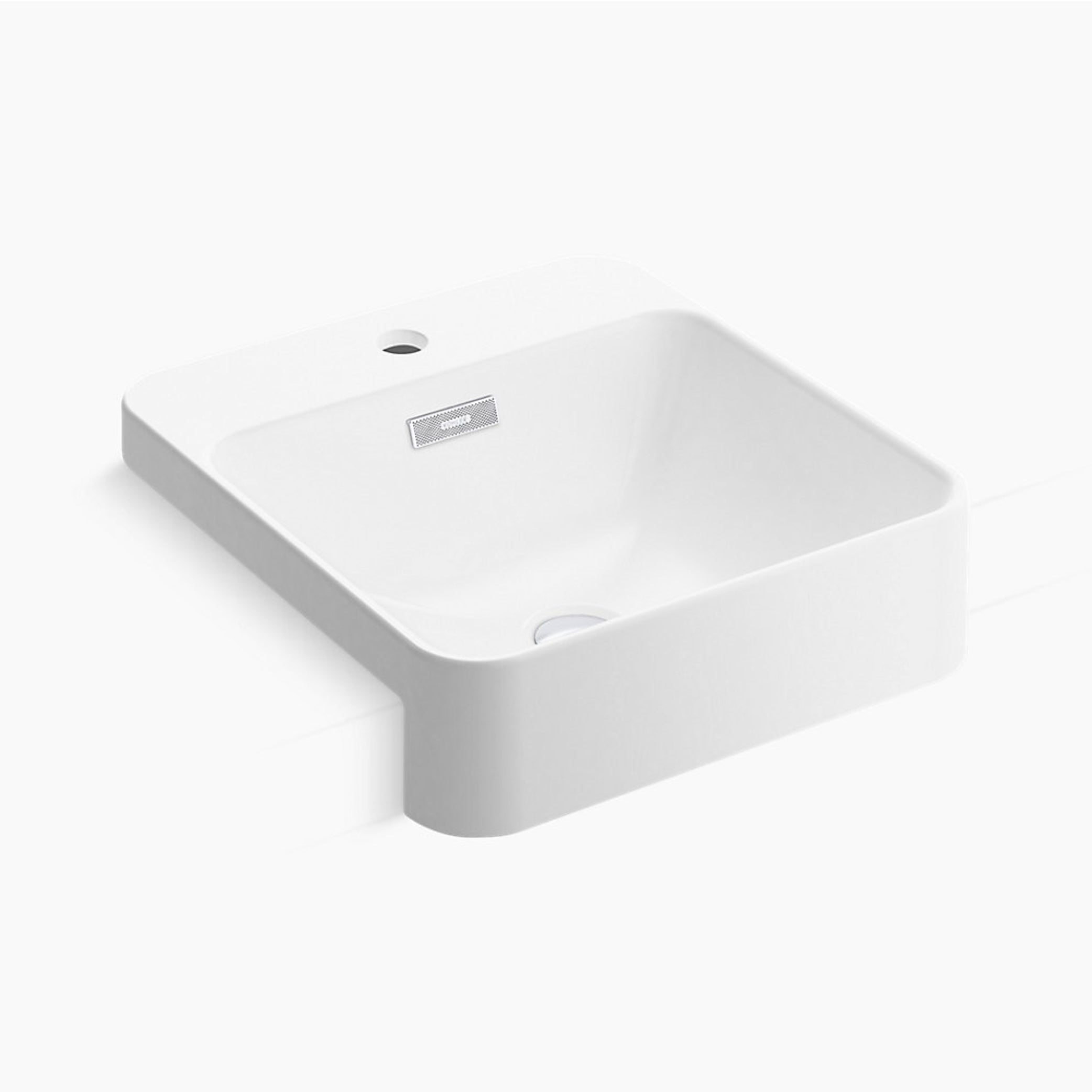 KOHLER FOREFRONT SEMI RECESSED BASIN GLOSS WHITE 429MM