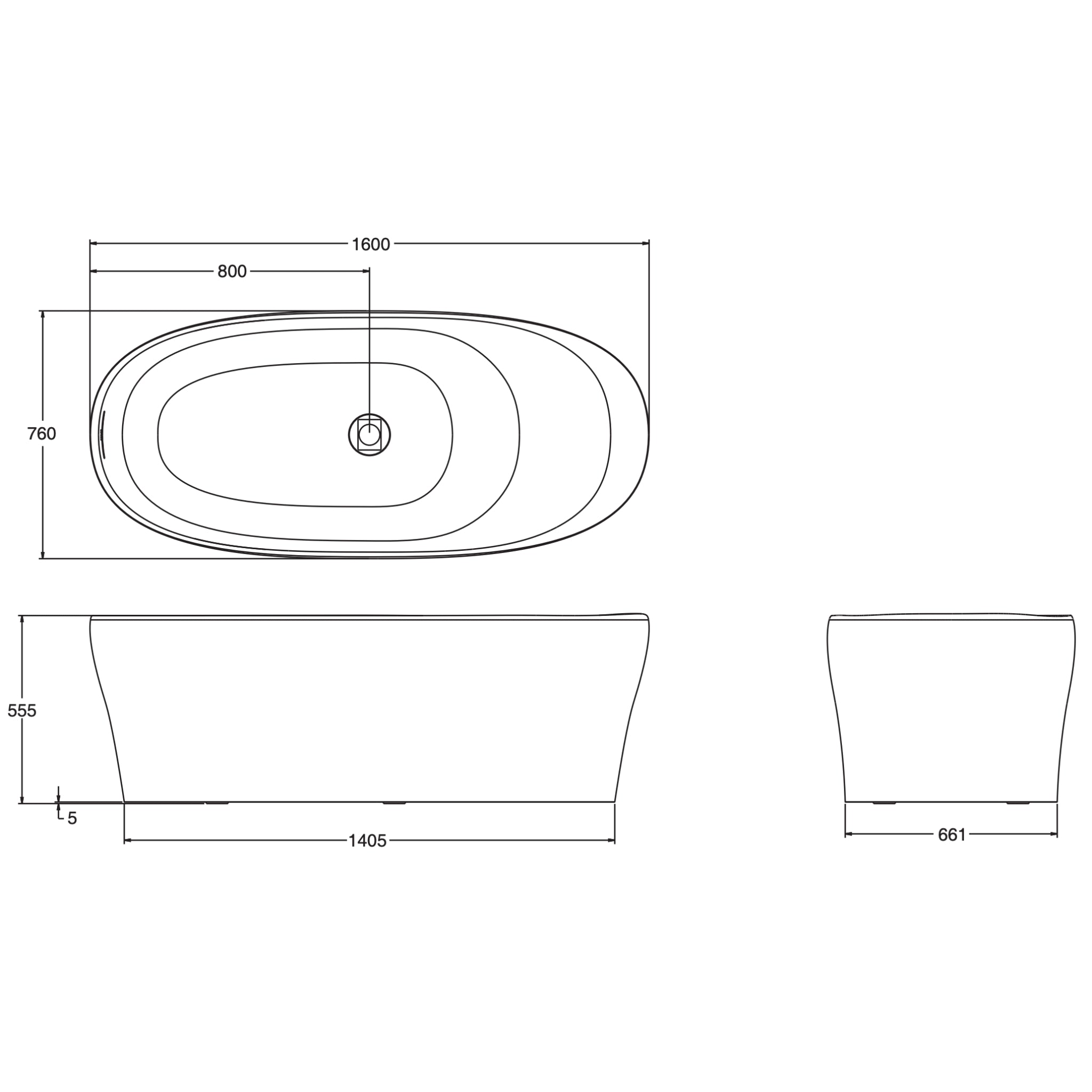 KOHLER KARING LITHOCAST FREESTANDING BATHTUB GLOSS WHITE (AVAILABLE IN 1600MM AND 1700MM)
