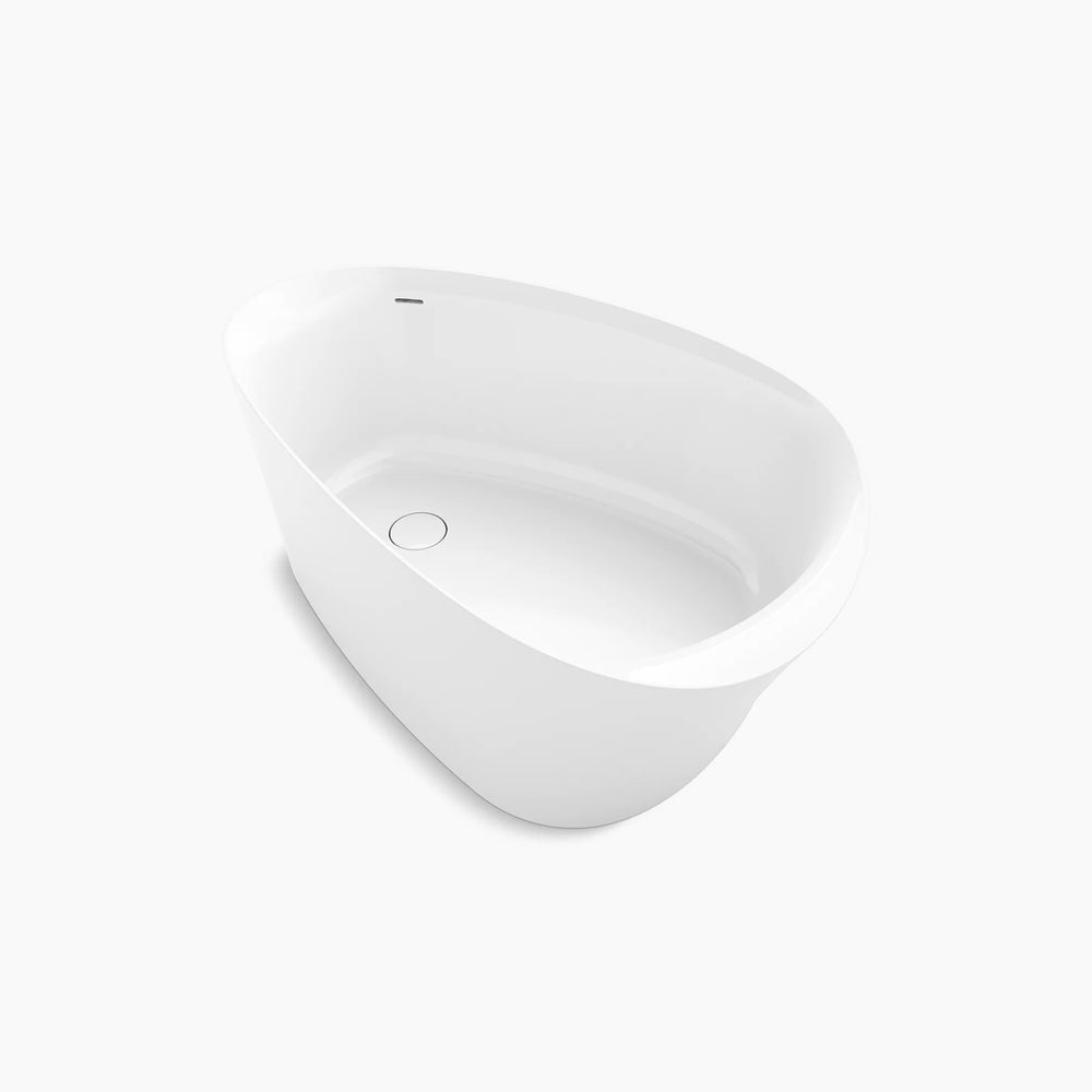 KOHLER VEIL LITHOCAST FREESTANDING BATHTUB GLOSS WHITE 1649MM