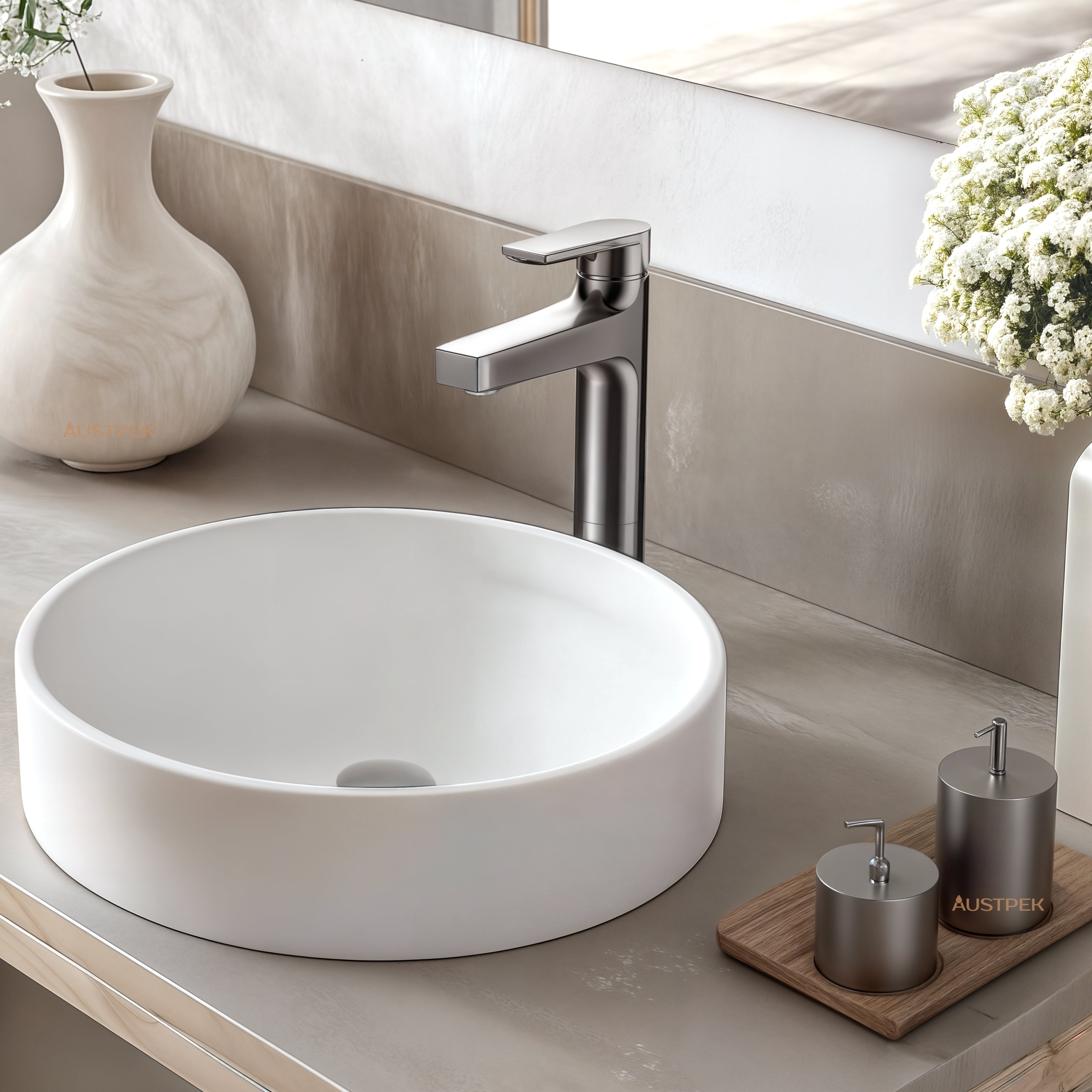 KOHLER TAUT TALL BASIN MIXER POLISHED CHROME