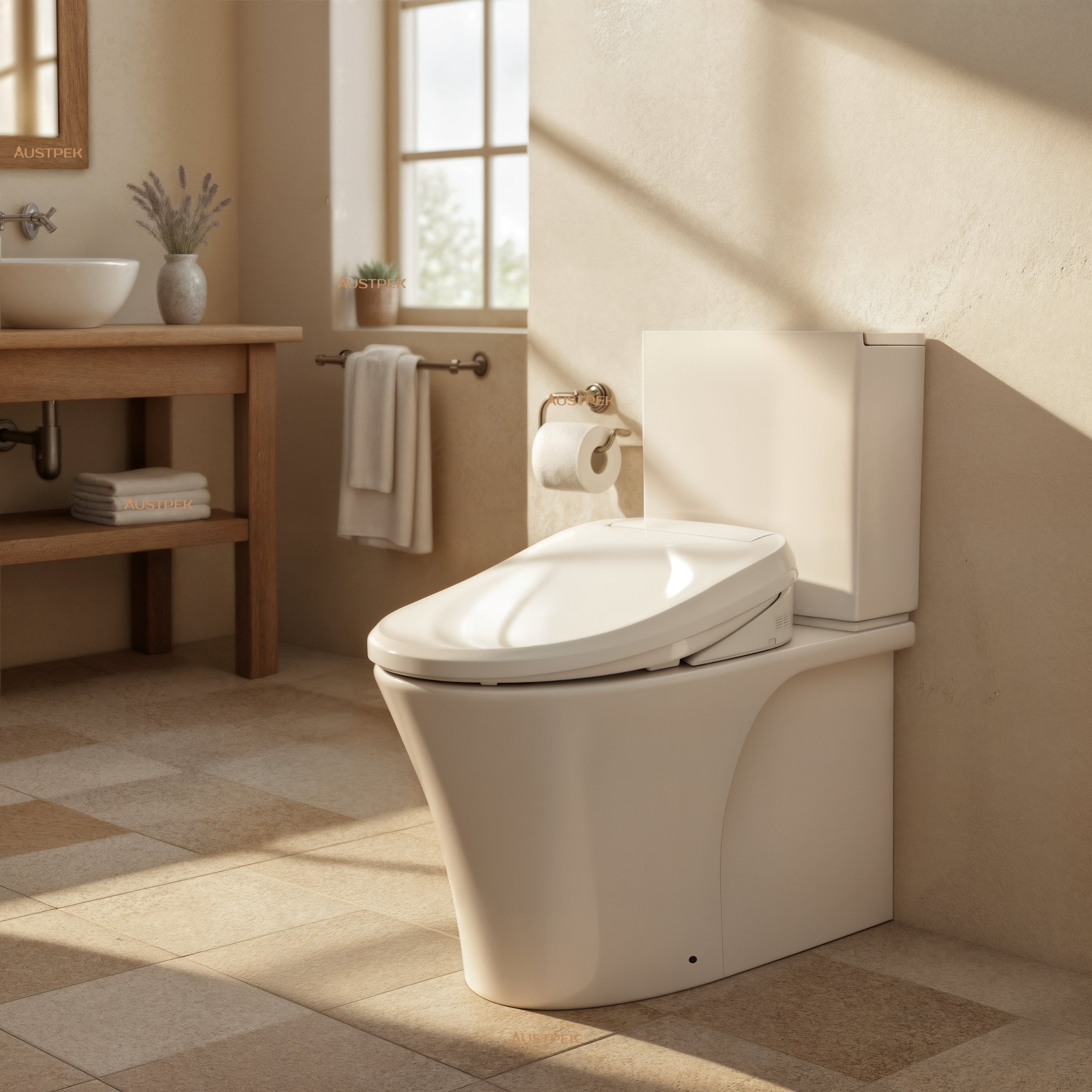 KOHLER VEIL BACK-TO-WALL TOILET WITH REMOTE CONTROL WASHLET ELONGATED GLOSS WHITE