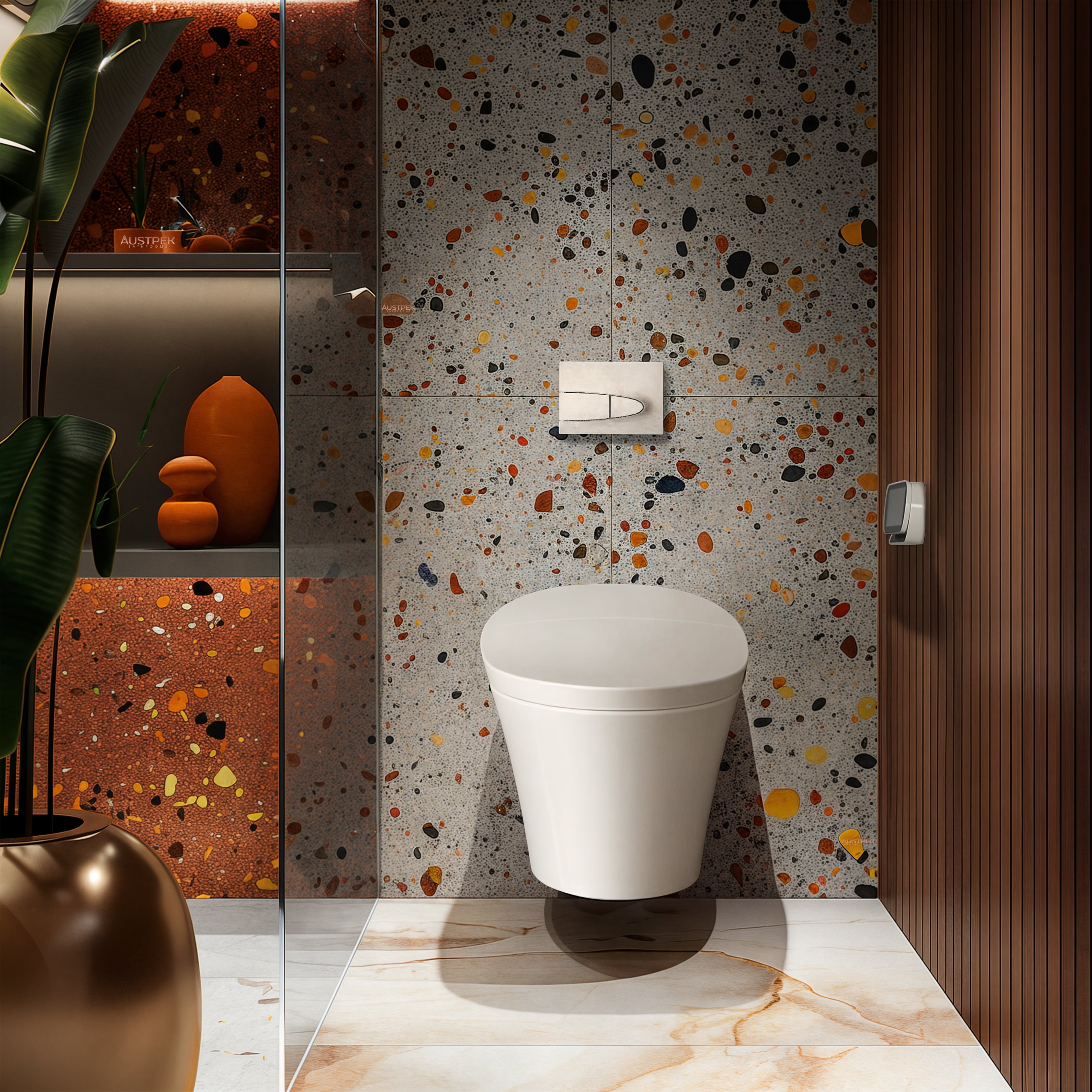 KOHLER VEIL INTELLIGENT RIMLESS WALL HUNG TOILET W/ REMOTE WASHLET ELONGATED GLOSS WHITE