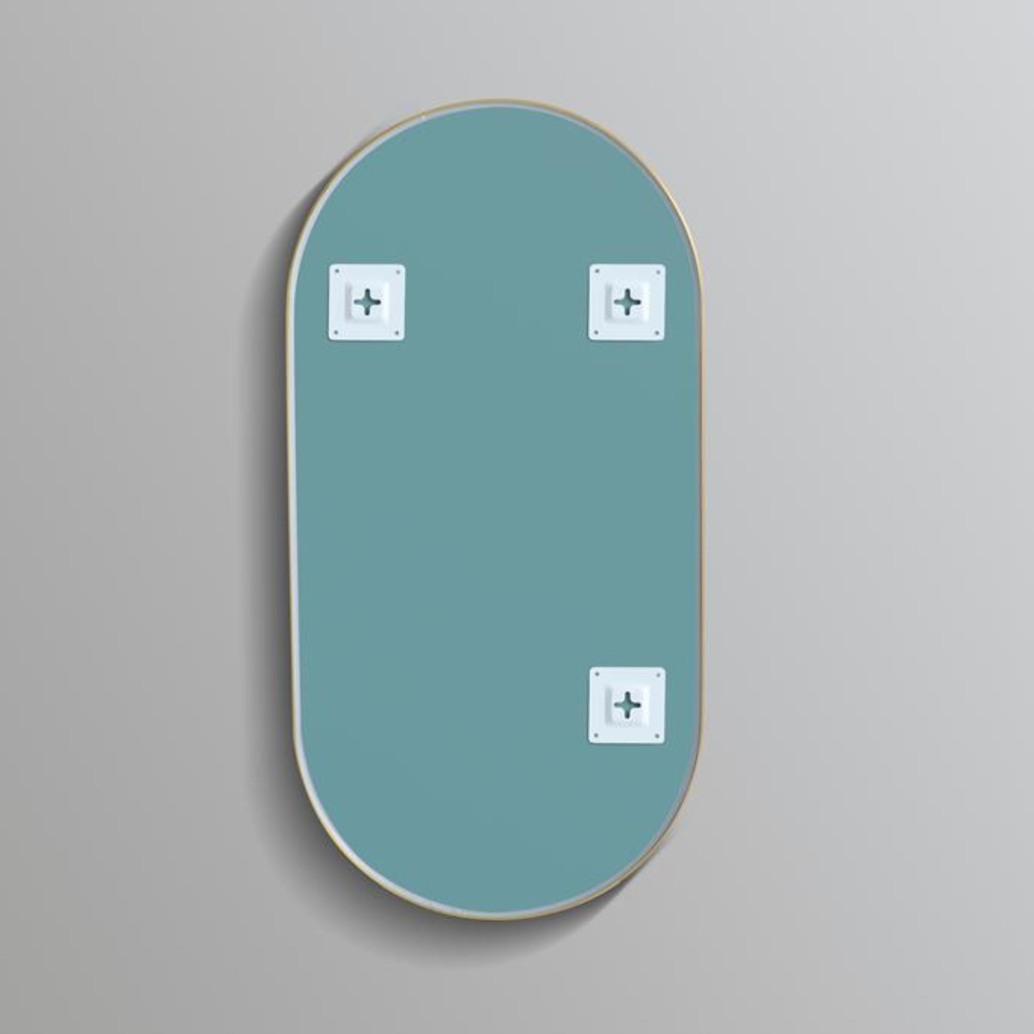 POSEIDON OLIVIA OVAL YELLOW GOLD FRAMED MIRROR 600X1000MM