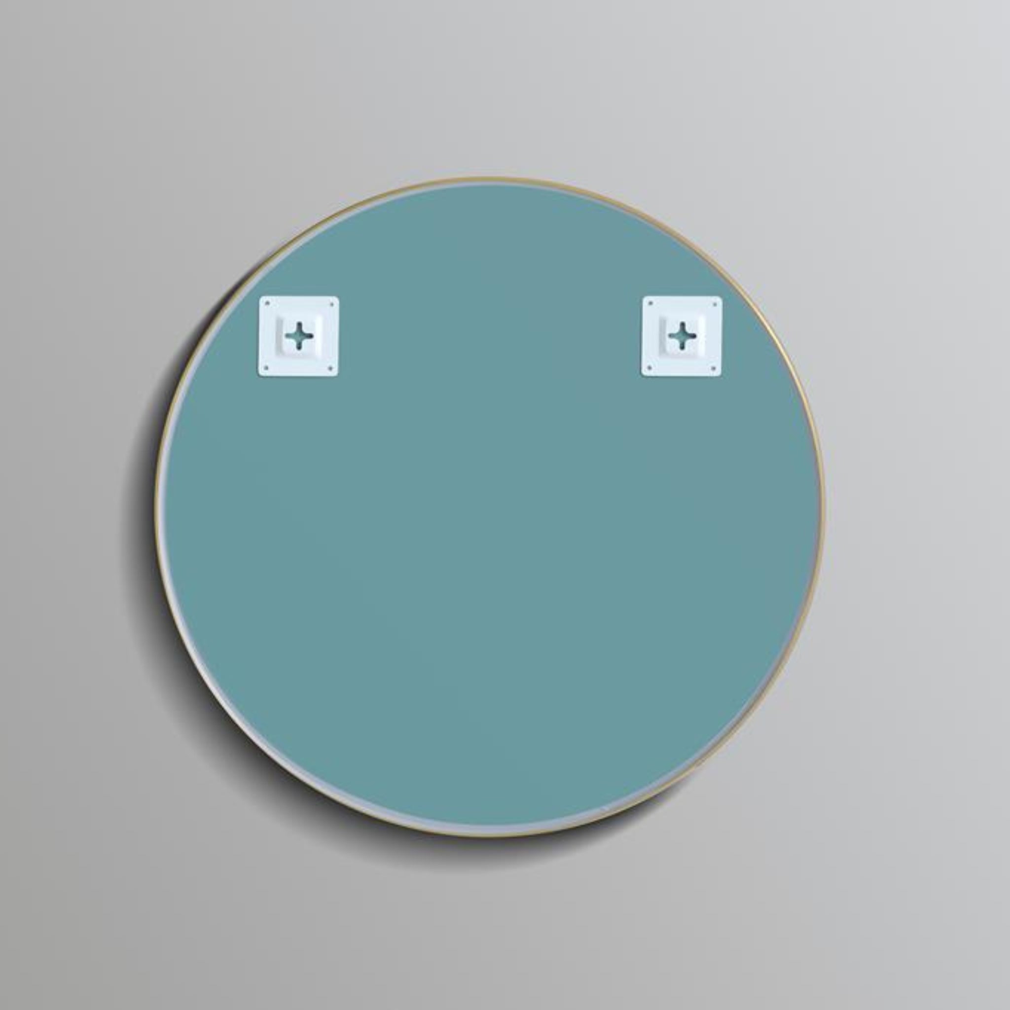 POSEIDON OLIVIA ROUND YELLOW GOLD FRAMED MIRROR 700X700MM