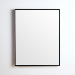 POSEIDON QUBIST RECTANGULAR MATTE BLACK FRAMED MIRROR 600X750MM