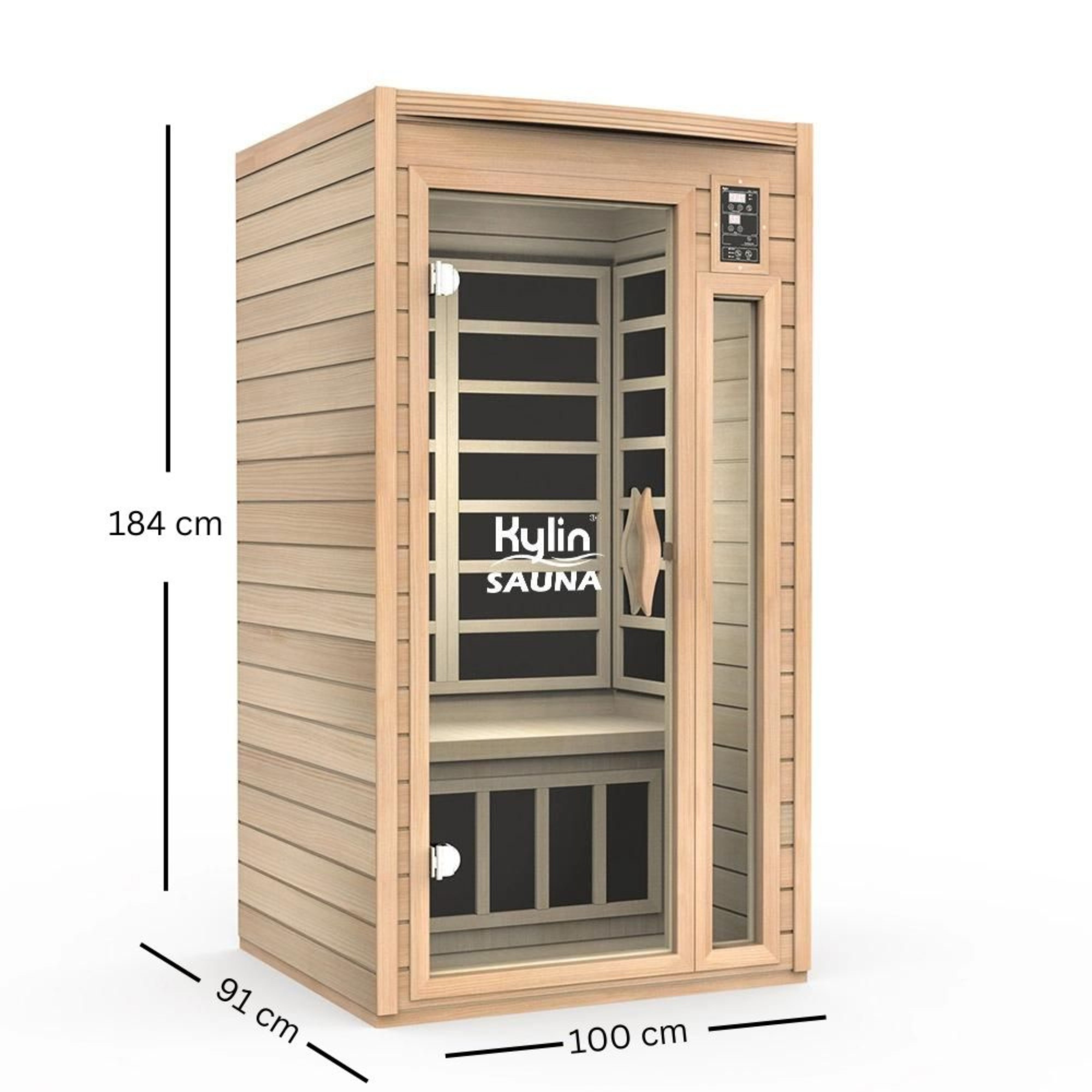 KYLIN CARBON 1 PERSON INFRARED SAUNA ROOM LOW EMF VERSION