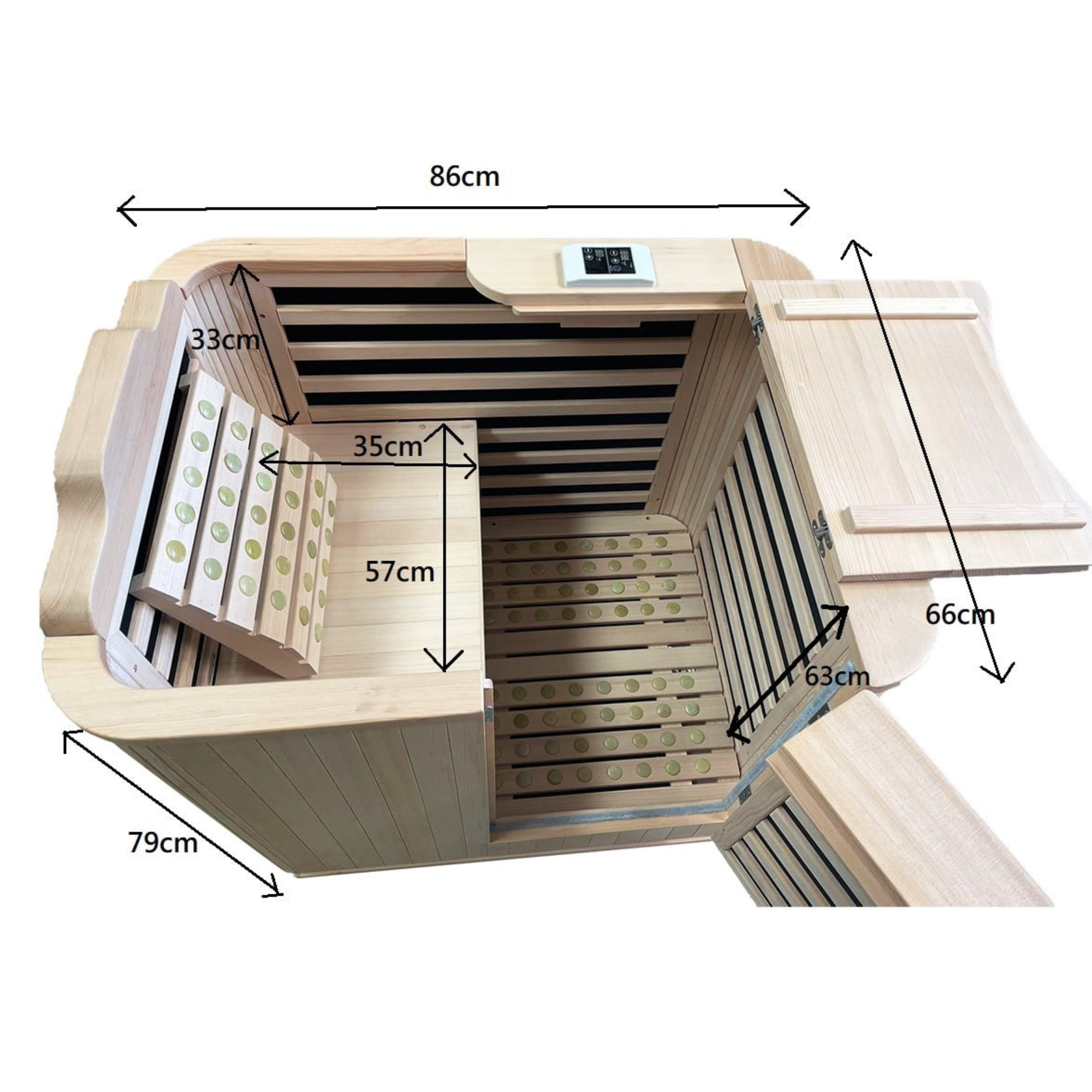 KYLIN SPACE SAVING 1 PERSON HALF BODY INFRARED SAUNA CABIN