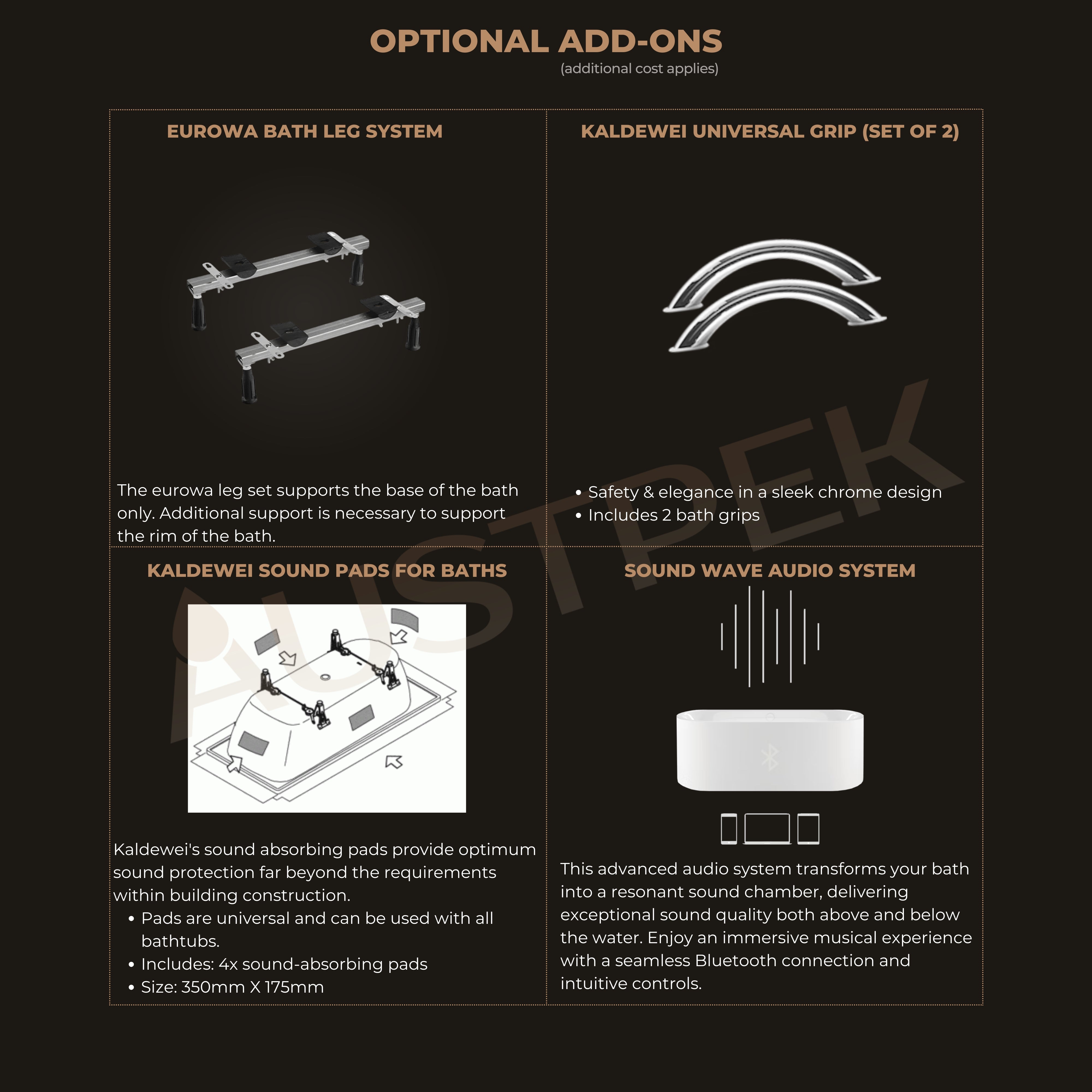 KALDEWEI EUROWA BUILT-IN ENAMEL STEEL BATHTUB ALPINE GLOSS WHITE (MULTIPLE SIZES AVAILABLE)