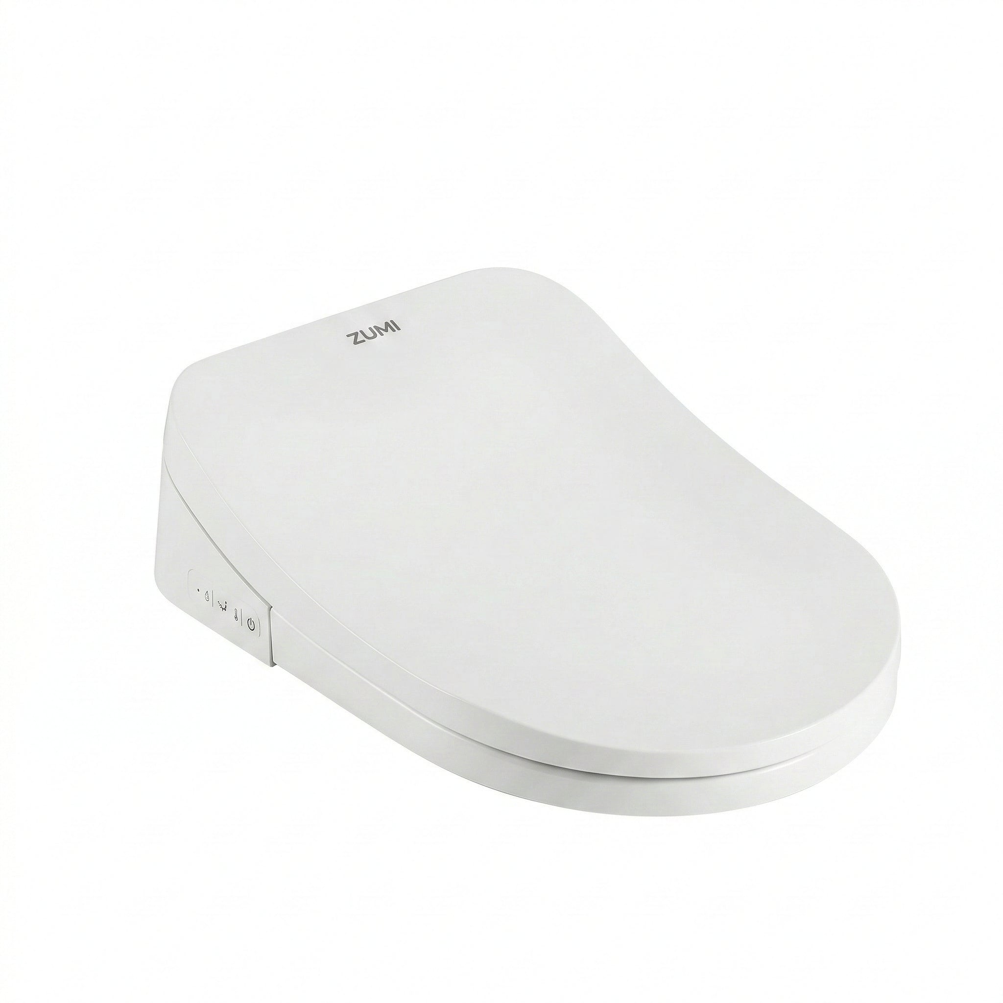 ZUMI KARE SMART BIDET SEAT WITH REMOTE CONTROL WHITE D-SHAPE