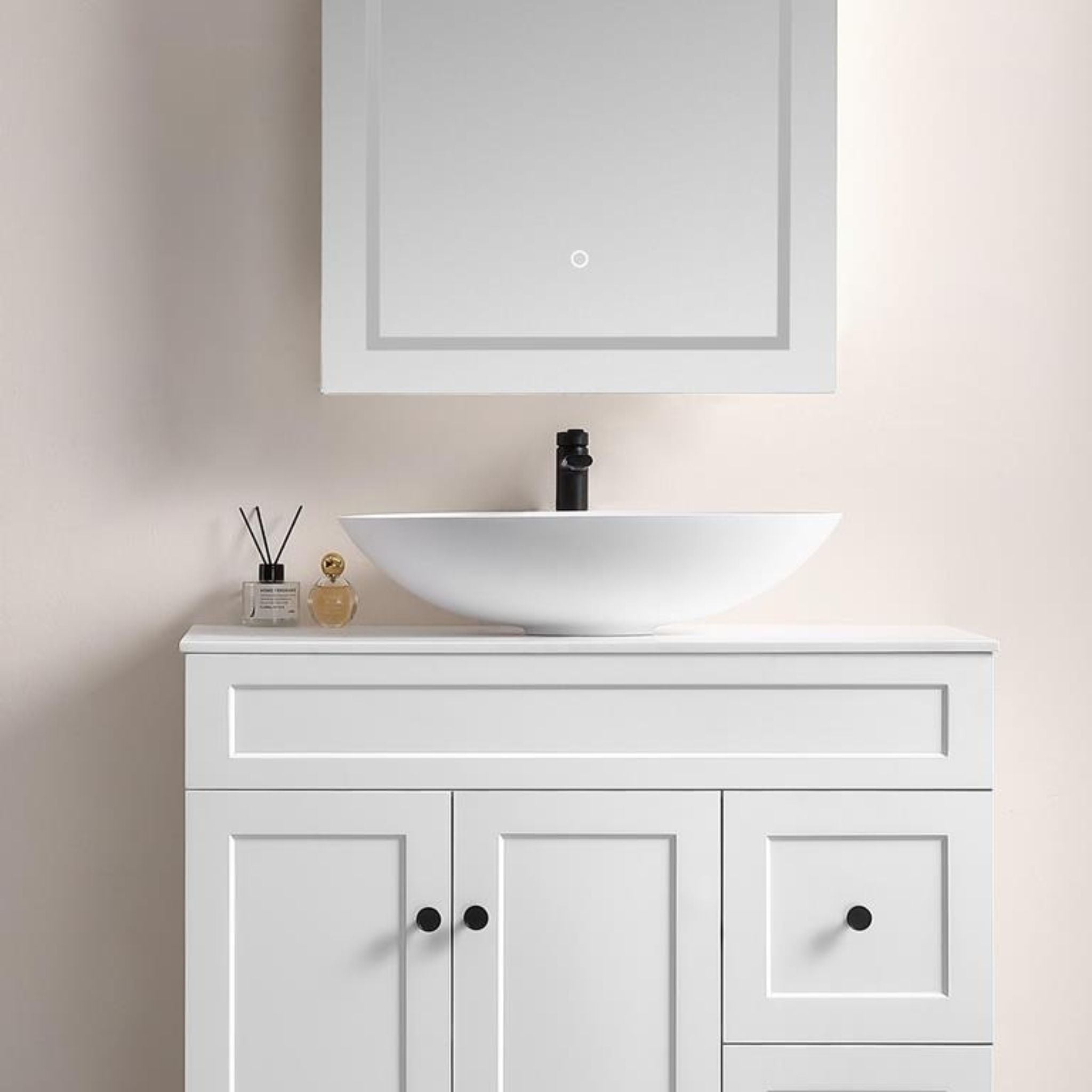 CETO KIRKBY OVAL SHAPE ABOVE COUNTER BASIN MATTE WHITE 580MM
