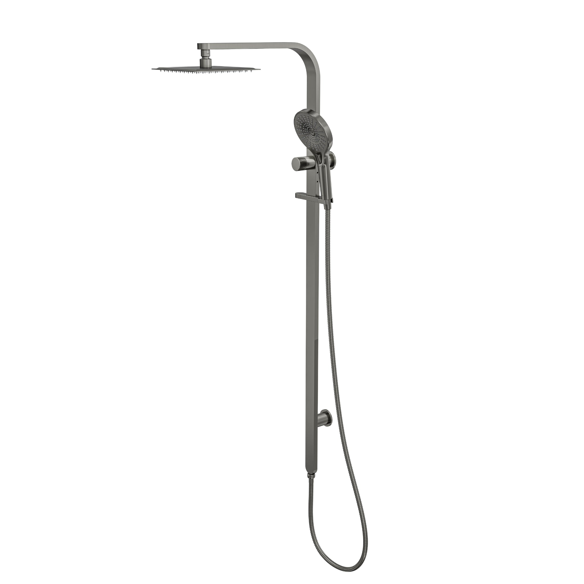 LINSOL OCEANJET LEAD FREE TWIN SHOWER WITH LONG RAIL 1271MM GUN METAL