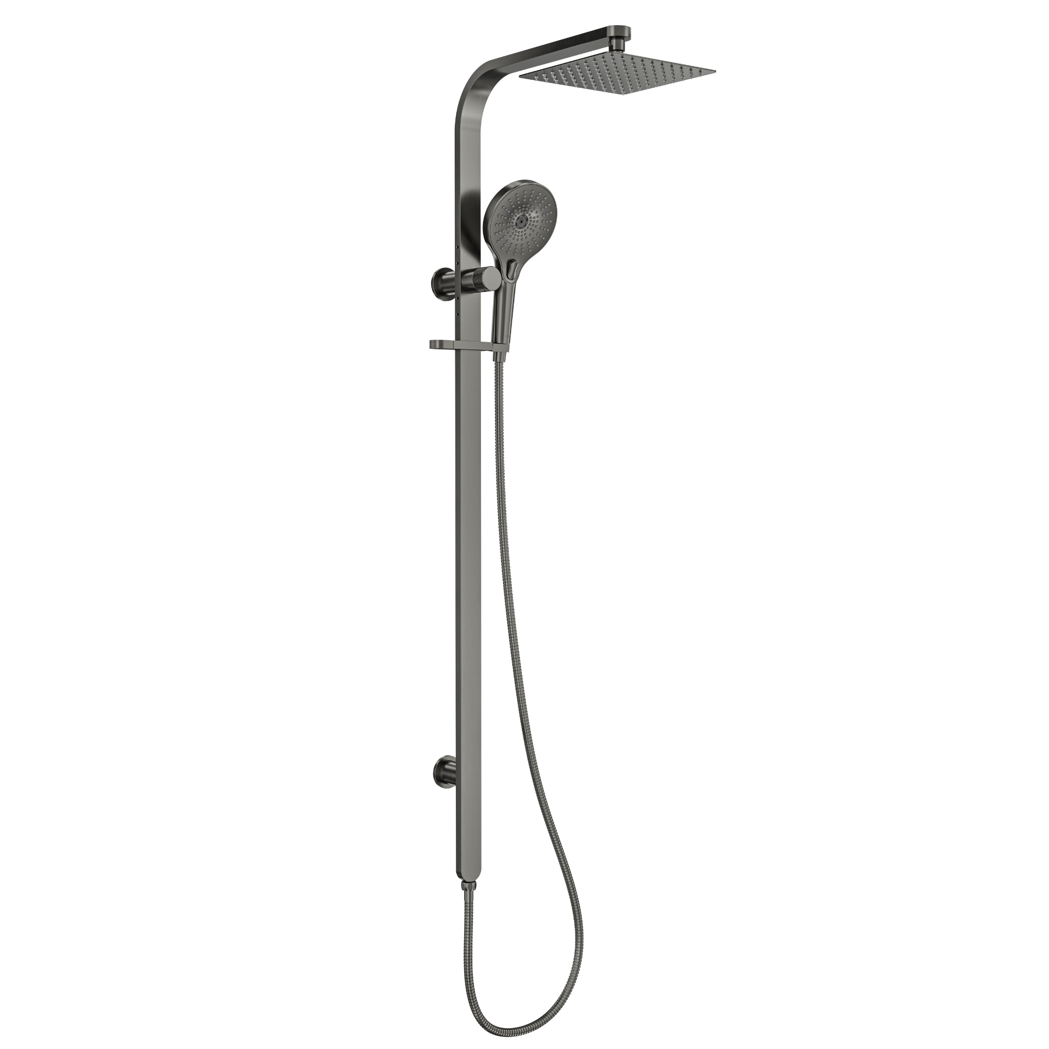 LINSOL OCEANJET LEAD FREE TWIN SHOWER WITH LONG RAIL 1271MM GUN METAL