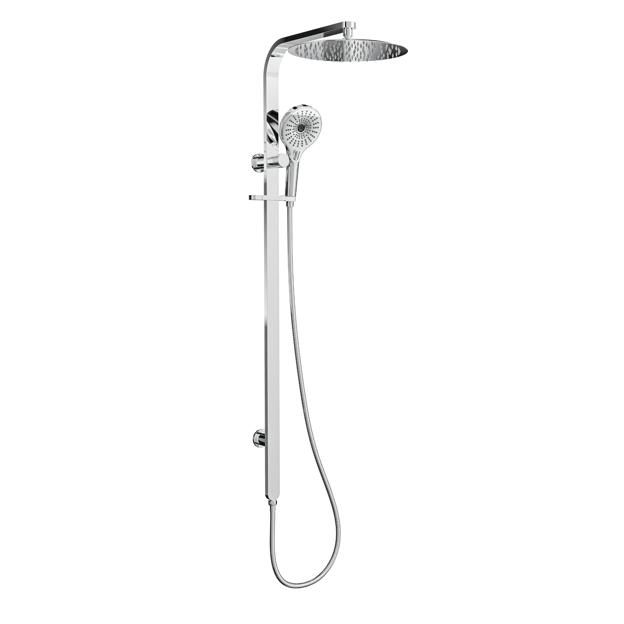 LINSOL OCEANJET ROUND HEAD TWIN SHOWER 1271MM CHROME