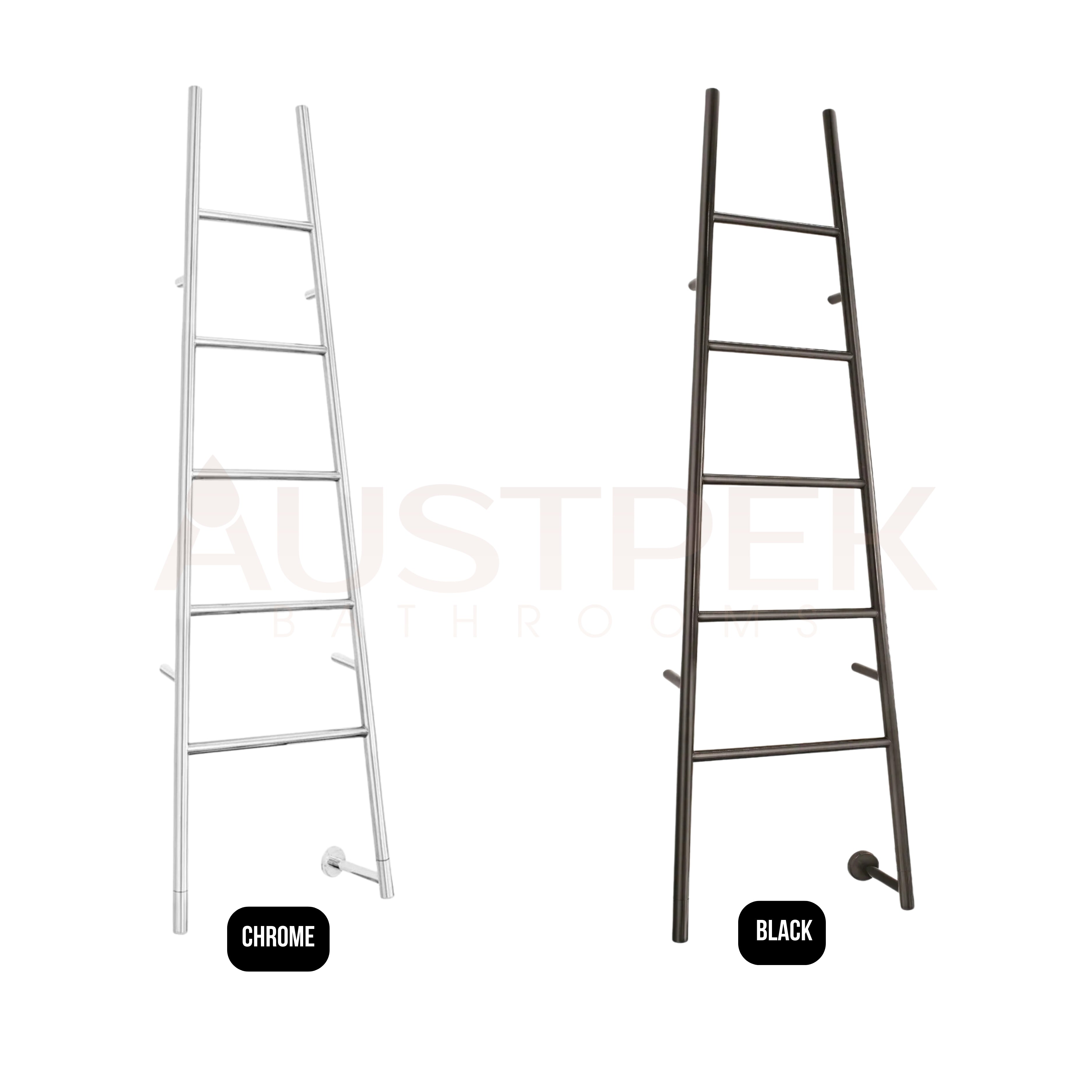 THERMOGROUP JEEVES TANGENT L HEATED TOWEL RAIL-SATIN BLACK 1890MM