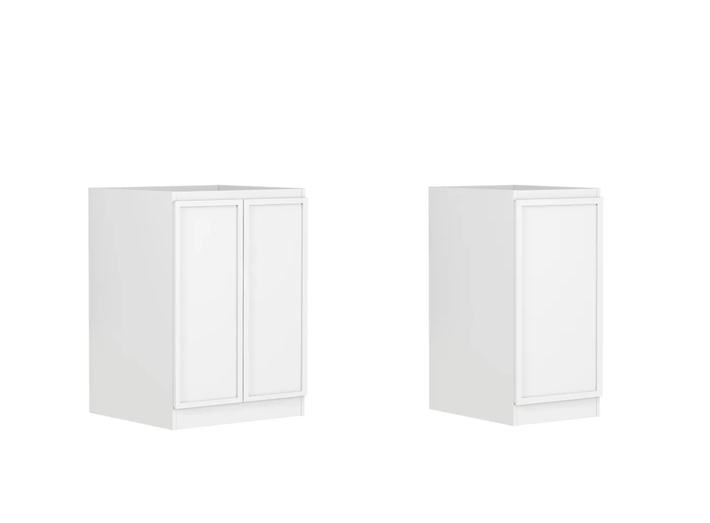 OTTI HAMPSHIRE MATTE WHITE 1060MM BASE LAUNDRY CABINET WITH STONE TOP & SINK