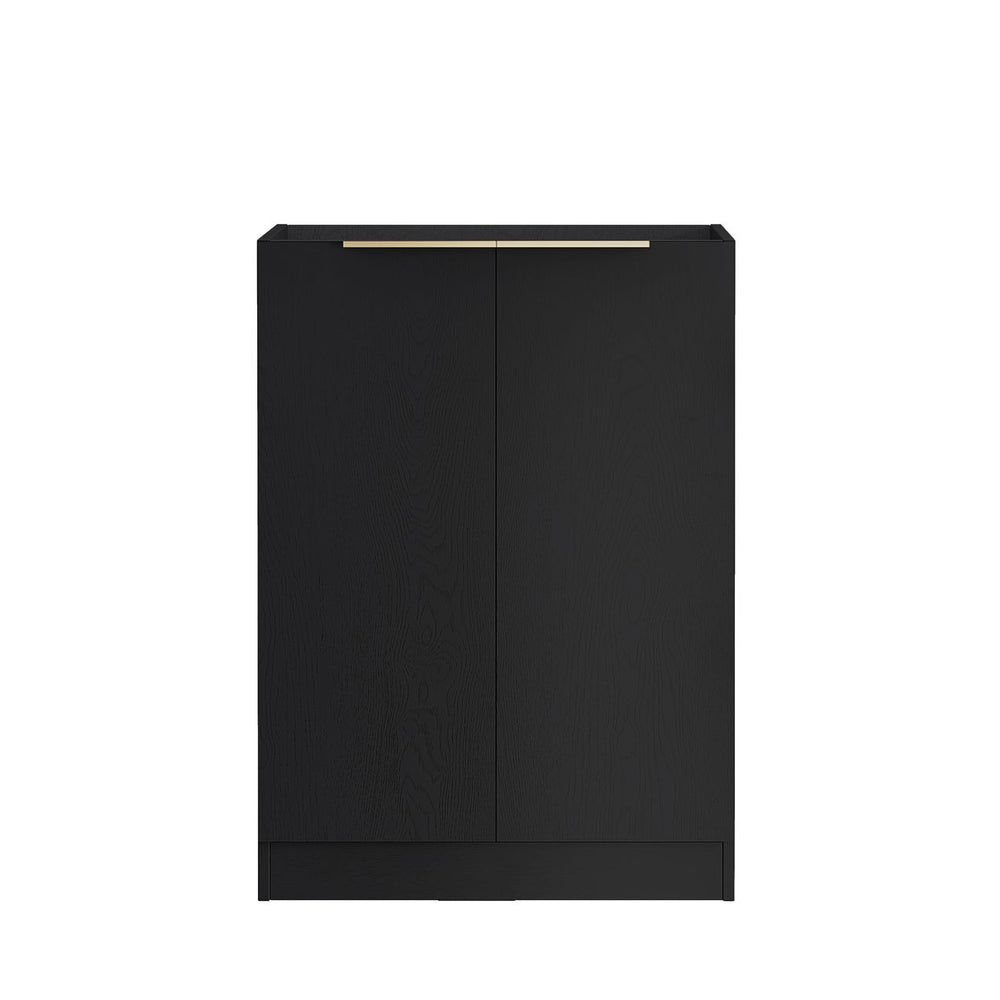 OTTI BYRON BLACK OAK 1060MM BASE LAUNDRY CABINET WITH STONE TOP & SINK