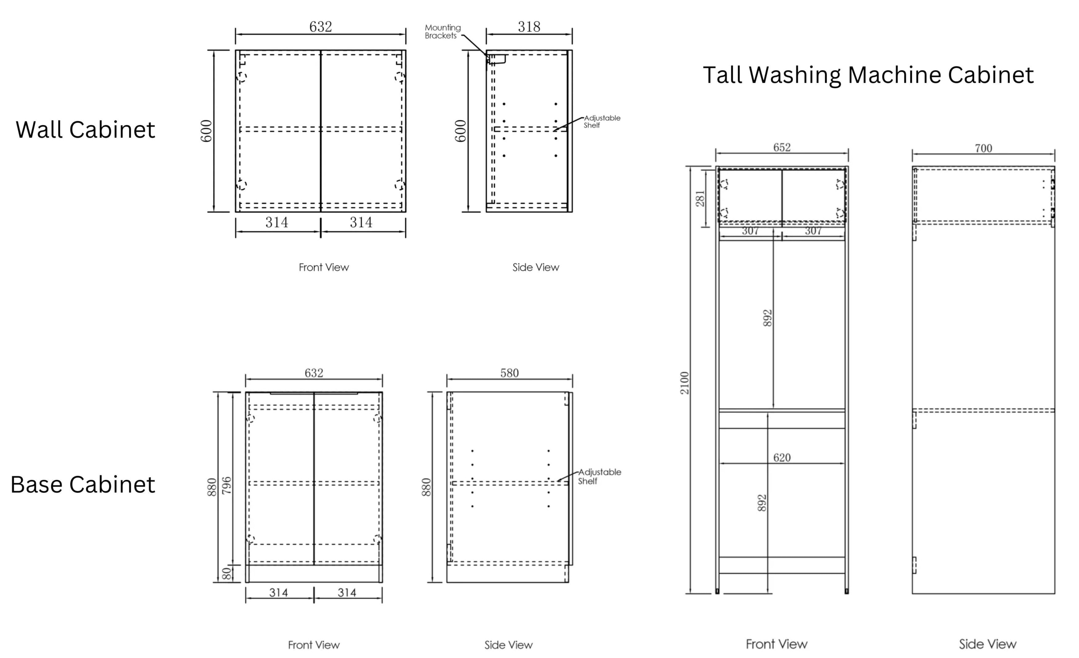 OTTI BYRON NATURAL OAK 1300MM LAUNDRY AND WALL CABINET WITH STONE TOP & SINK (PACKAGE-C)