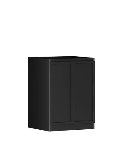 OTTI HAMPSHIRE MATTE BLACK 650MM MINI LAUNDRY CABINET WITH STONE TOP & SINK