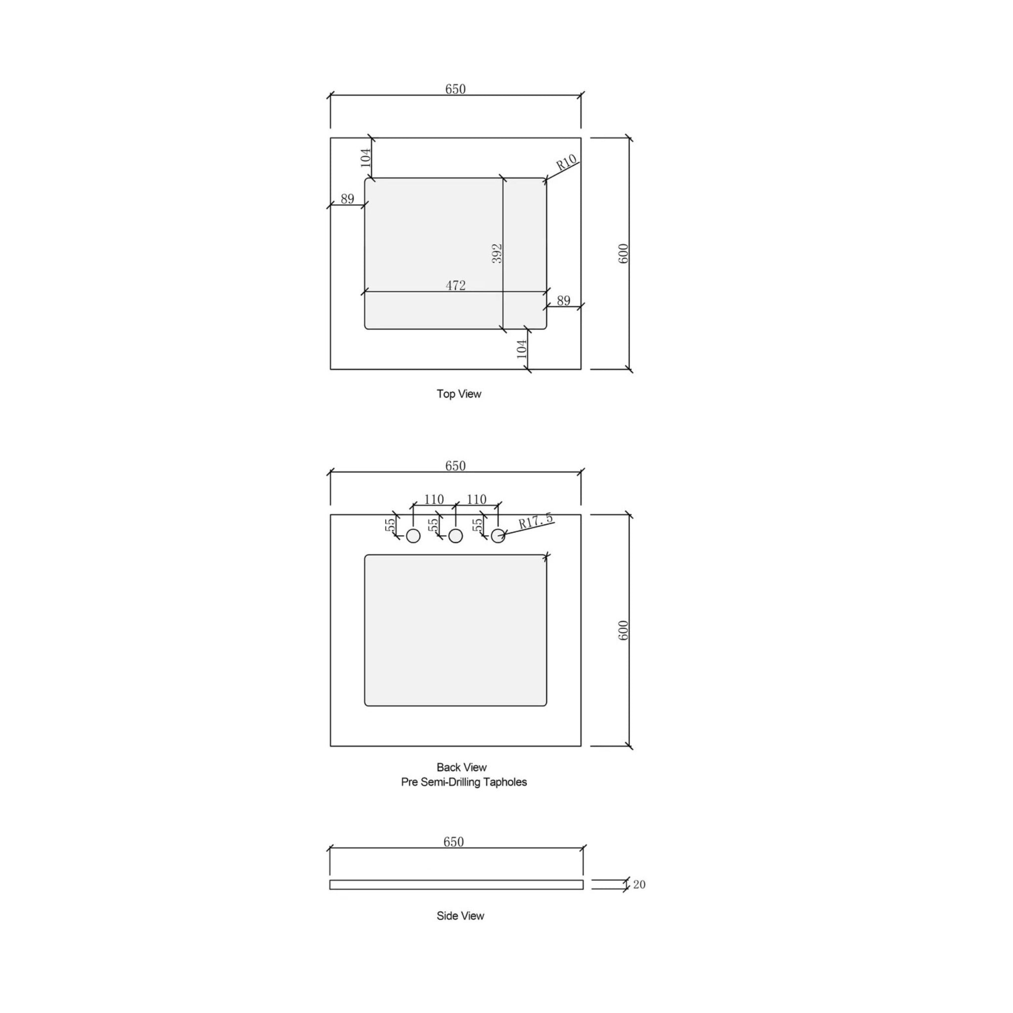 OTTI HAVANA SABLE WALNUT 630MM BASE LAUNDRY CABINET