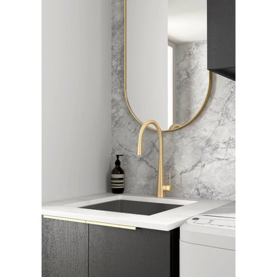 OTTI BYRON BLACK OAK 650MM MINI LAUNDRY SET WITH STONE TOP & SINK