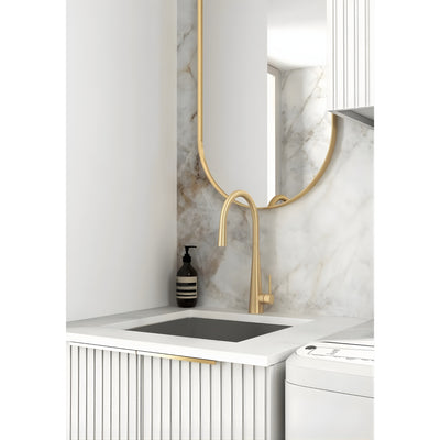 OTTI NOOSA MATTE WHITE 650MM MINI LAUNDRY SET WITH STONE TOP & SINK