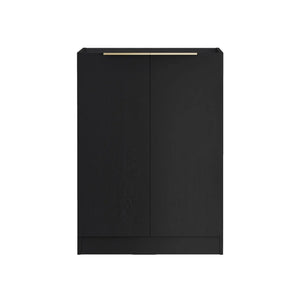 OTTI BYRON BLACK OAK 1300MM LAUNDRY AND WALL CABINET WITH STONE TOP & SINK (PACKAGE-C)