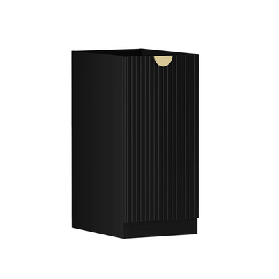 OTTI MARLO MATTE BLACK 415MM BASE LAUNDRY CABINET WITH INTERNAL DRAWER