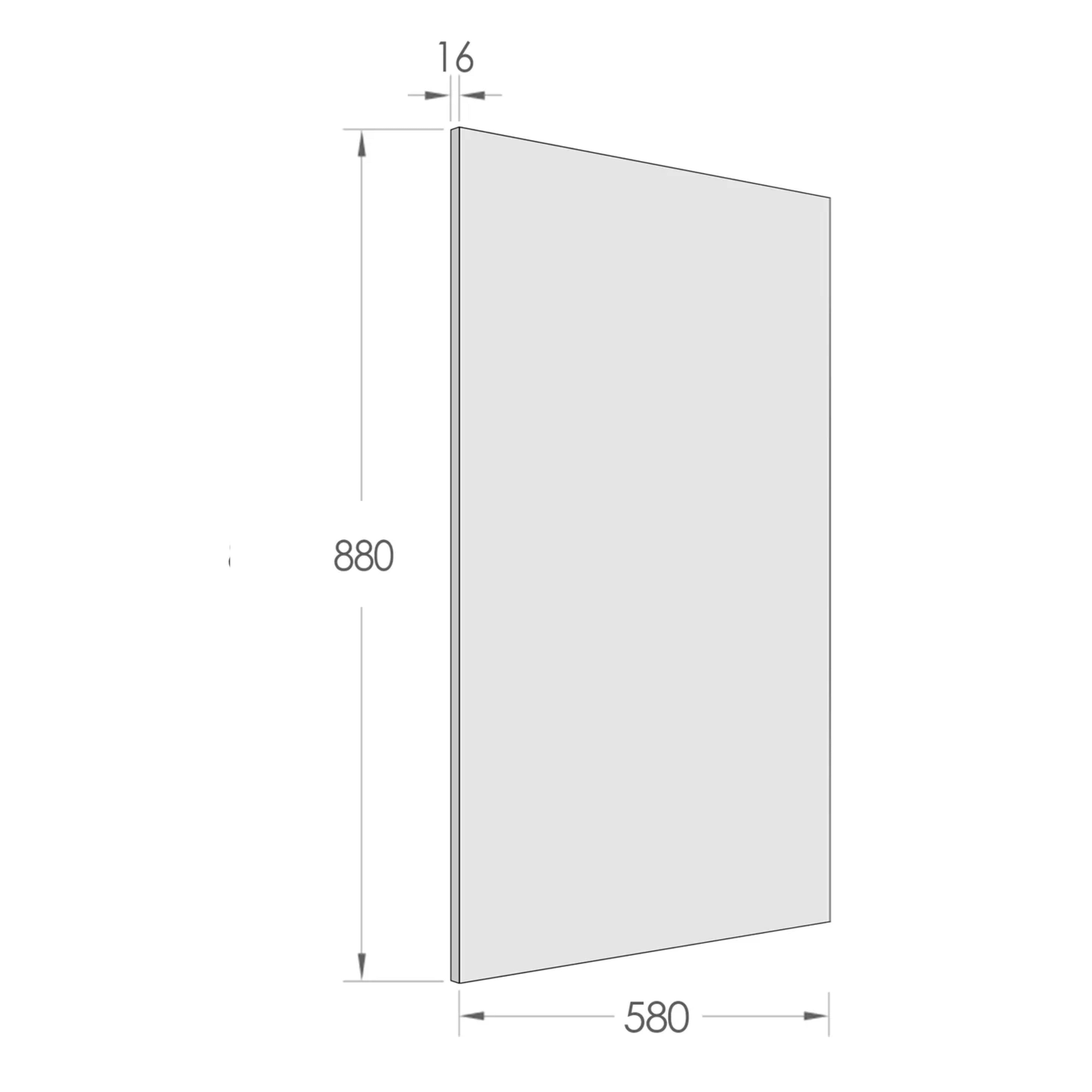 OTTI MATTE WHITE 580MM LAUNDRY FLOOR CABINET END PANEL