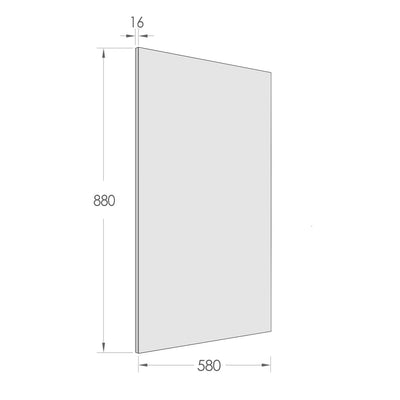 OTTI BYRON BLACK OAK 580MM LAUNDRY FLOOR CABINET END PANEL