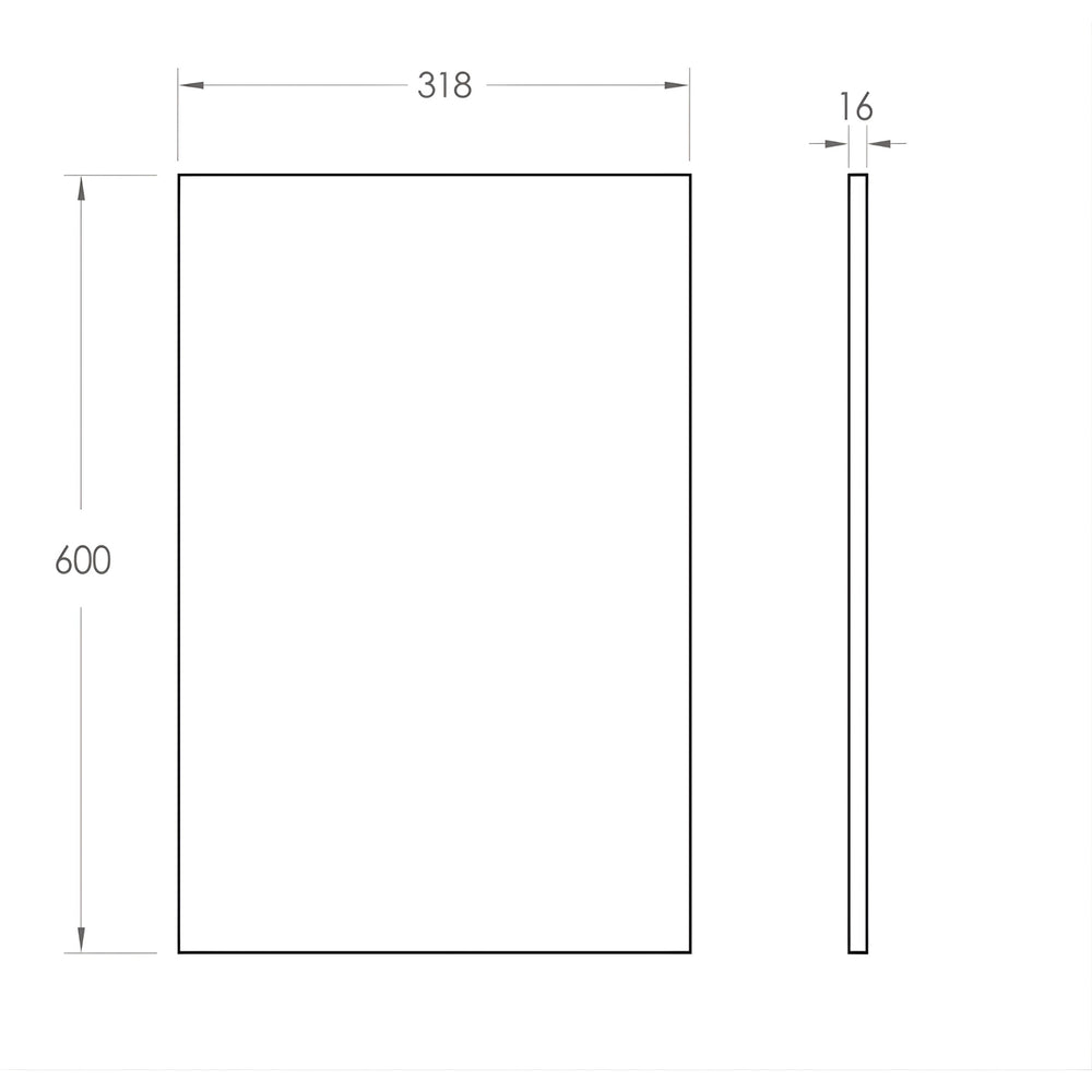 OTTI MATTE BLACK 318MM LAUNDRY WALL CABINET FILLER PANEL