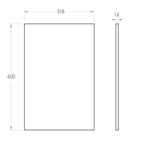 OTTI MATTE WHITE 318MM LAUNDRY WALL CABINET FILLER PANEL
