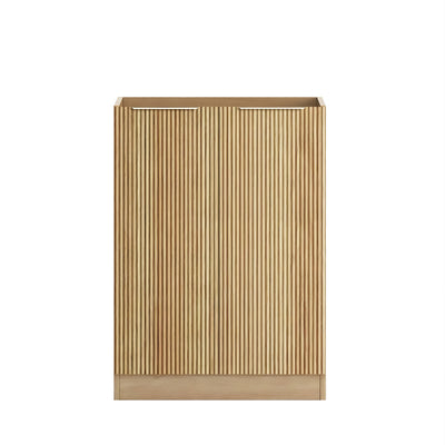 OTTI HAVANA WOODLAND OAK FLUTED 1305MM LAUNDRY AND WALL CABINET WITH STONE TOP & SINK (PACKAGE-C)