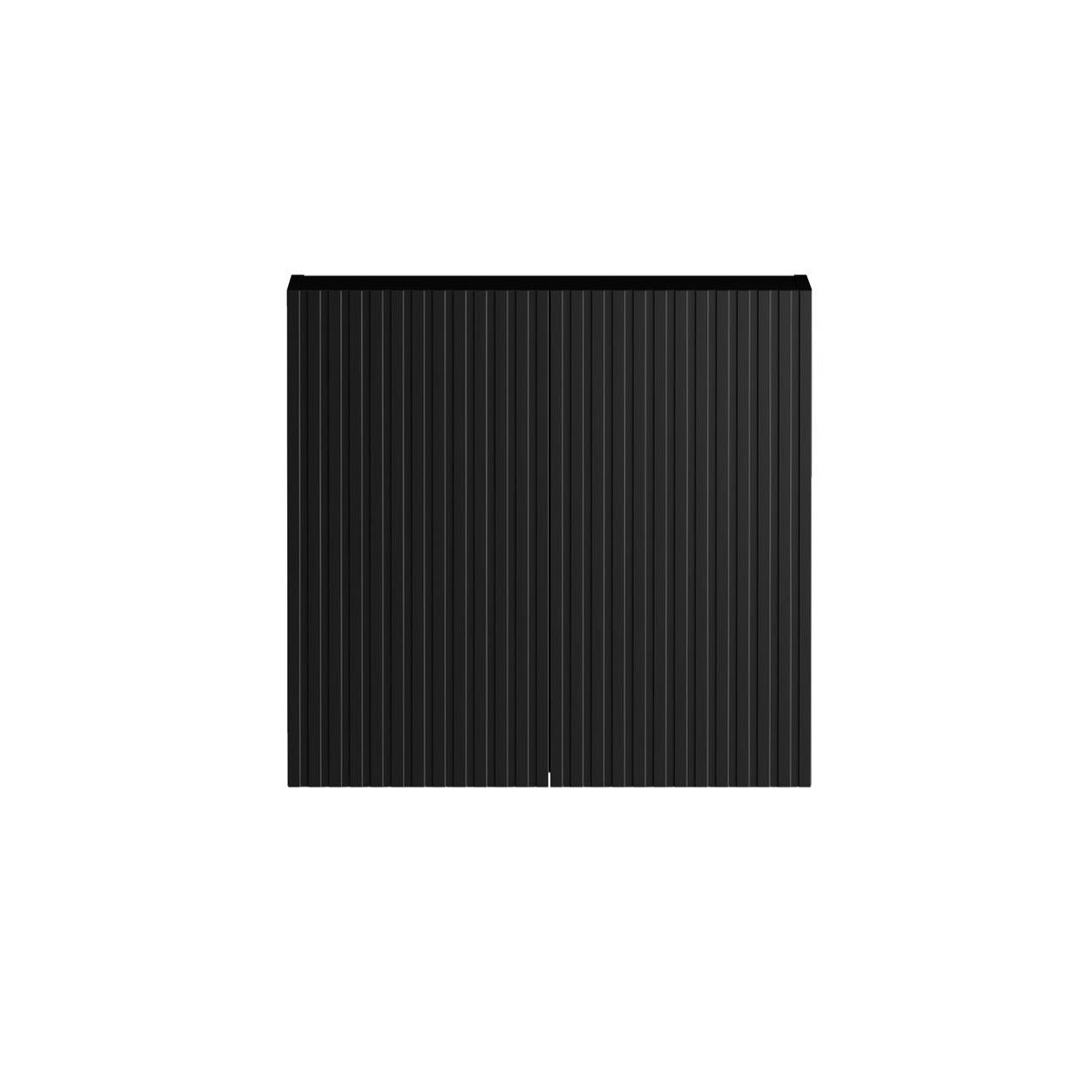 OTTI MARLO MATTE BLACK FLUTED 630MM WALL LAUNDRY CABINET