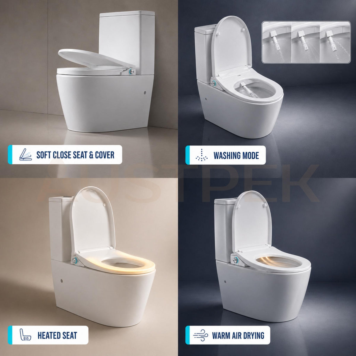LAFEME CATANIA STANDARD VEGA RIMLESS BACK TO WALL TORNADO SMART TOILET WHITE