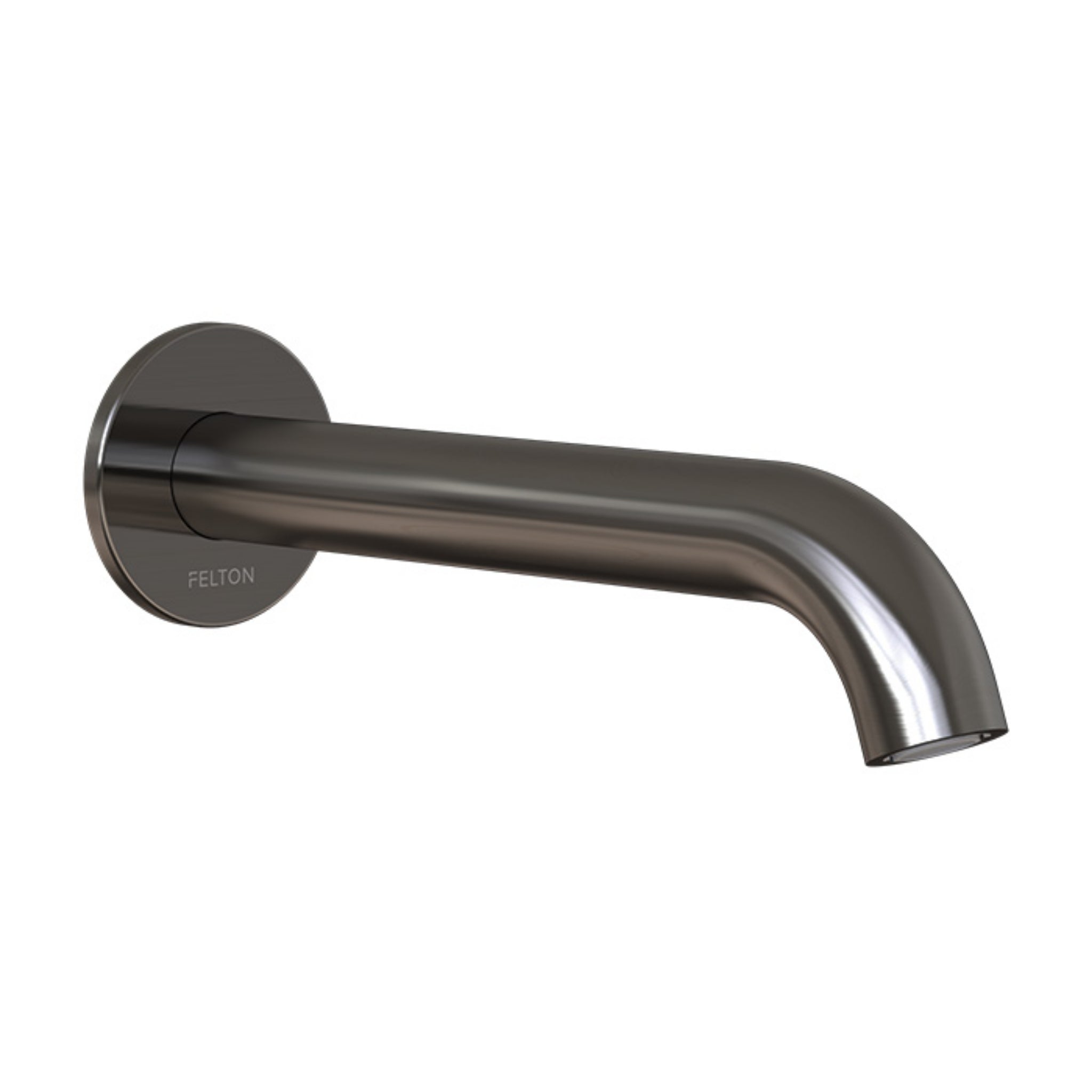 FELTON LINEA BATH SPOUT 200MM BRUSHED GUN METAL