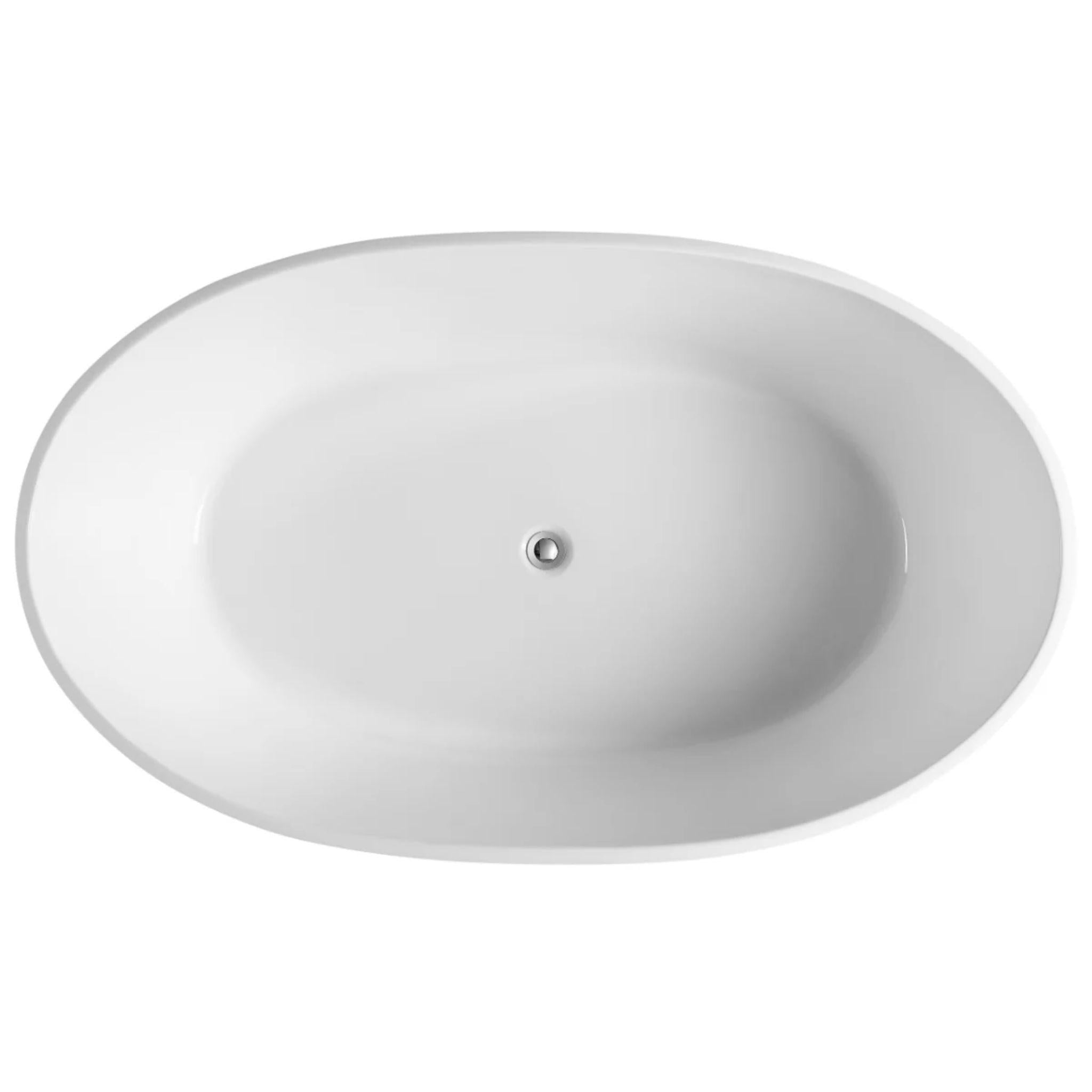POSEIDON LUCIA FREE STANDING BATH GLOSS WHITE 1800MM