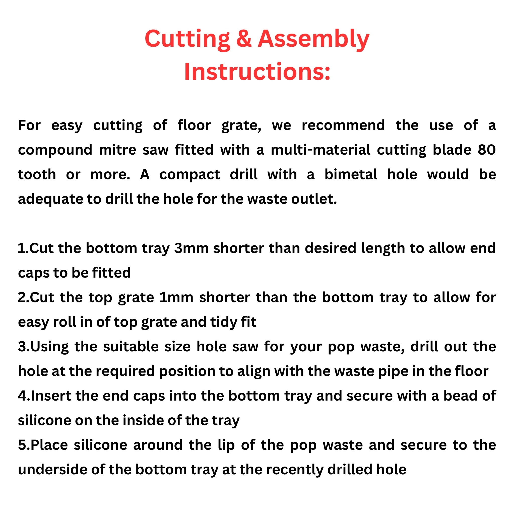 NORICO TILE INSERT GRATE CHROME (AVAILABLE IN 300X26MM AND 300X21MM)