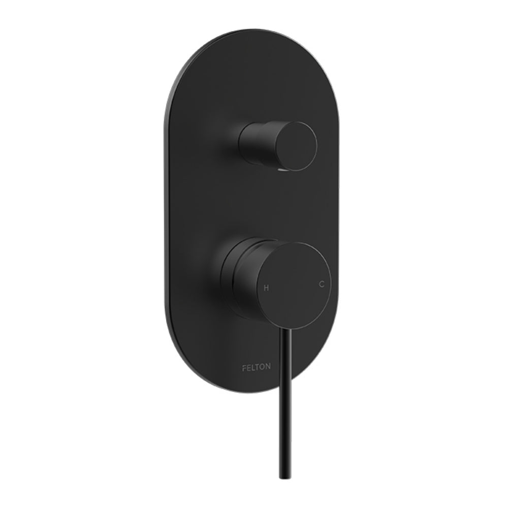 FELTON LINEA DIVERTER MIXER 224MM BLACK
