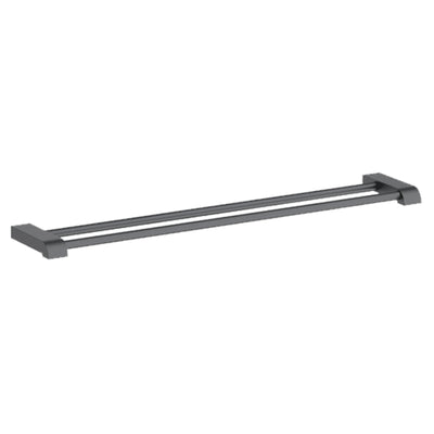 GARETH ASHTON PARK AVENUE ADJUSTABLE NON-HEATED DOUBLE TOWEL RAIL GUN METAL 760MM