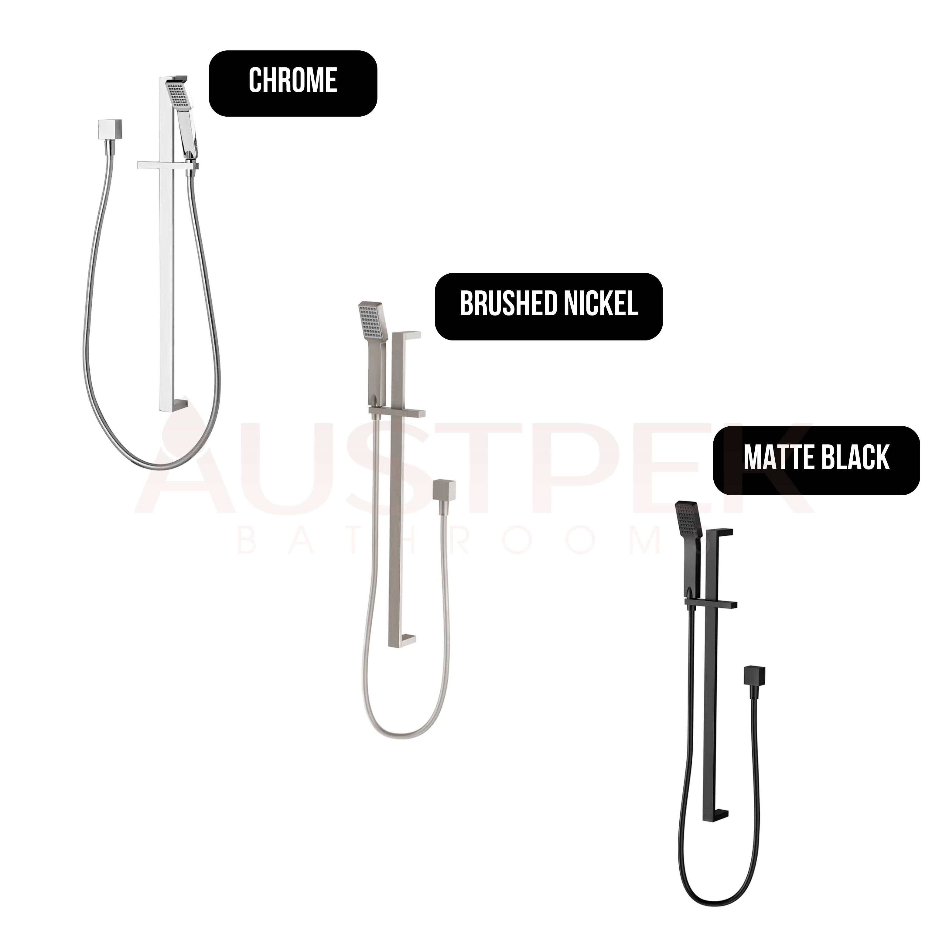 PHOENIX LEXI DELUXE RAIL SHOWER BRUSHED NICKEL