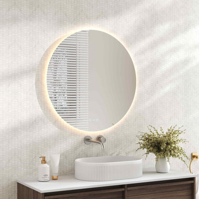 MERCIO LUNA FRAMELESS ROUND LED MIRROR 750MM
