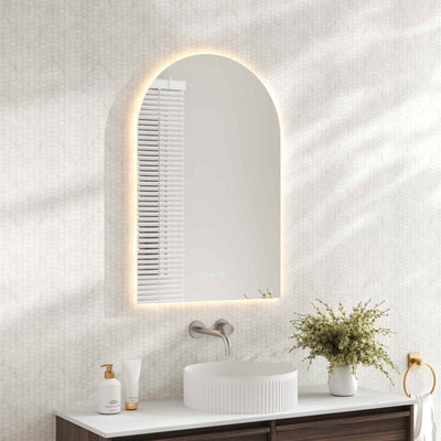 MERCIO LUNA FRAMELESS ARCH LED MIRROR 600X900MM
