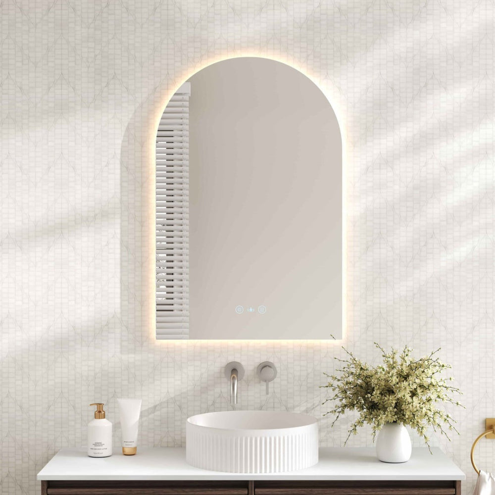 MERCIO LUNA FRAMELESS ARCH LED MIRROR 600X900MM