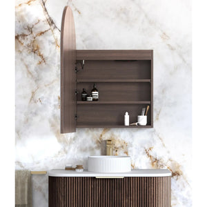 OTTI ARCHIE SABLE WALNUT LED SHAVING CABINET WITH POWERPOINT 3 COLOUR LIGHTS 600X900MM