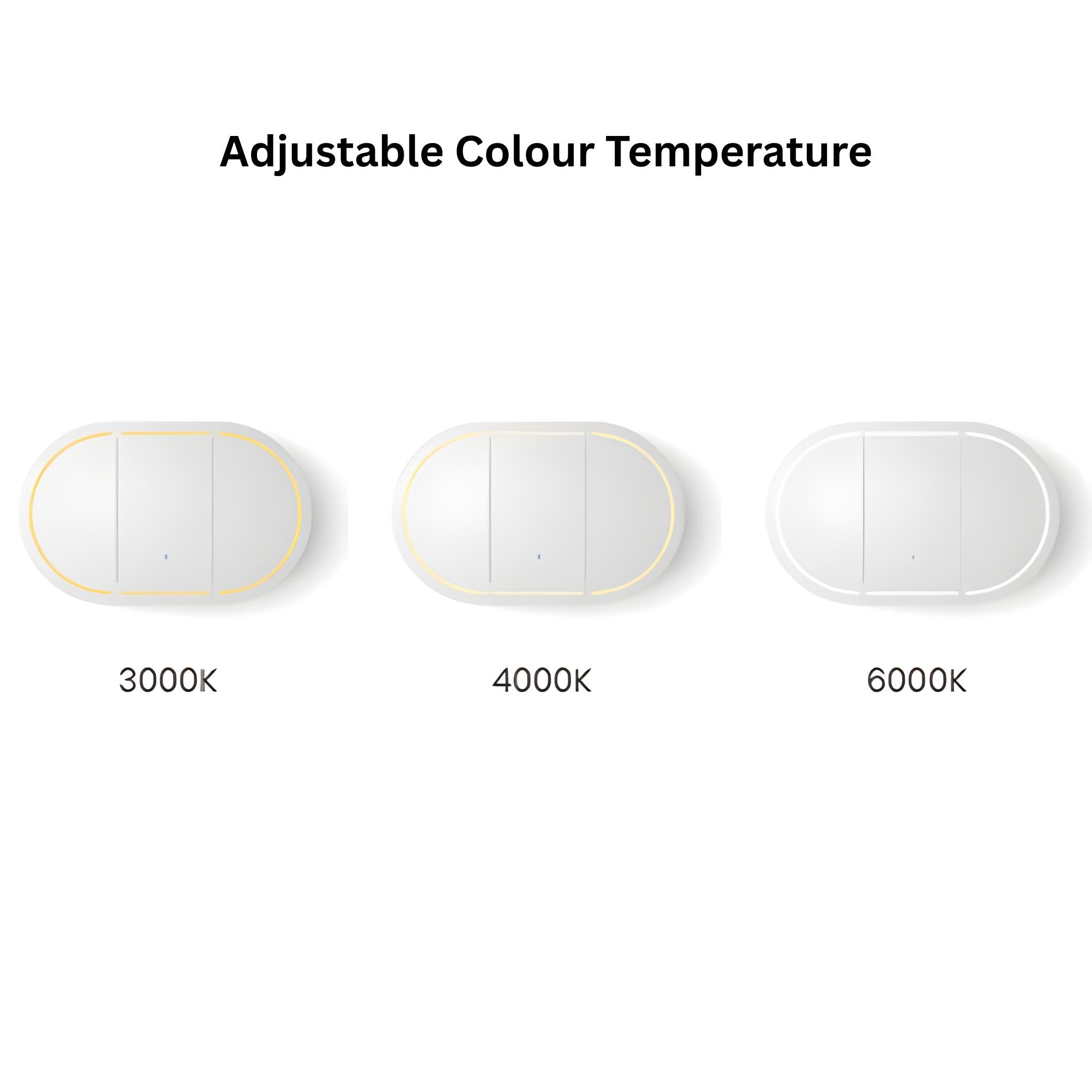 OTTI BONDI MATTE WHITE LED SHAVING CABINET WITH POWERPOINT 1200X750MM