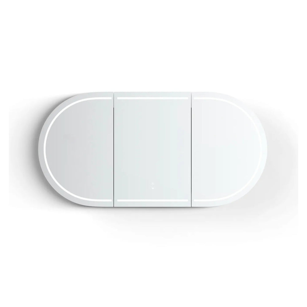 OTTI BONDI SABLE WALNUT LED SHAVING CABINET WITH POWERPOINT 3 COLOUR LIGHTS 1800X900MM